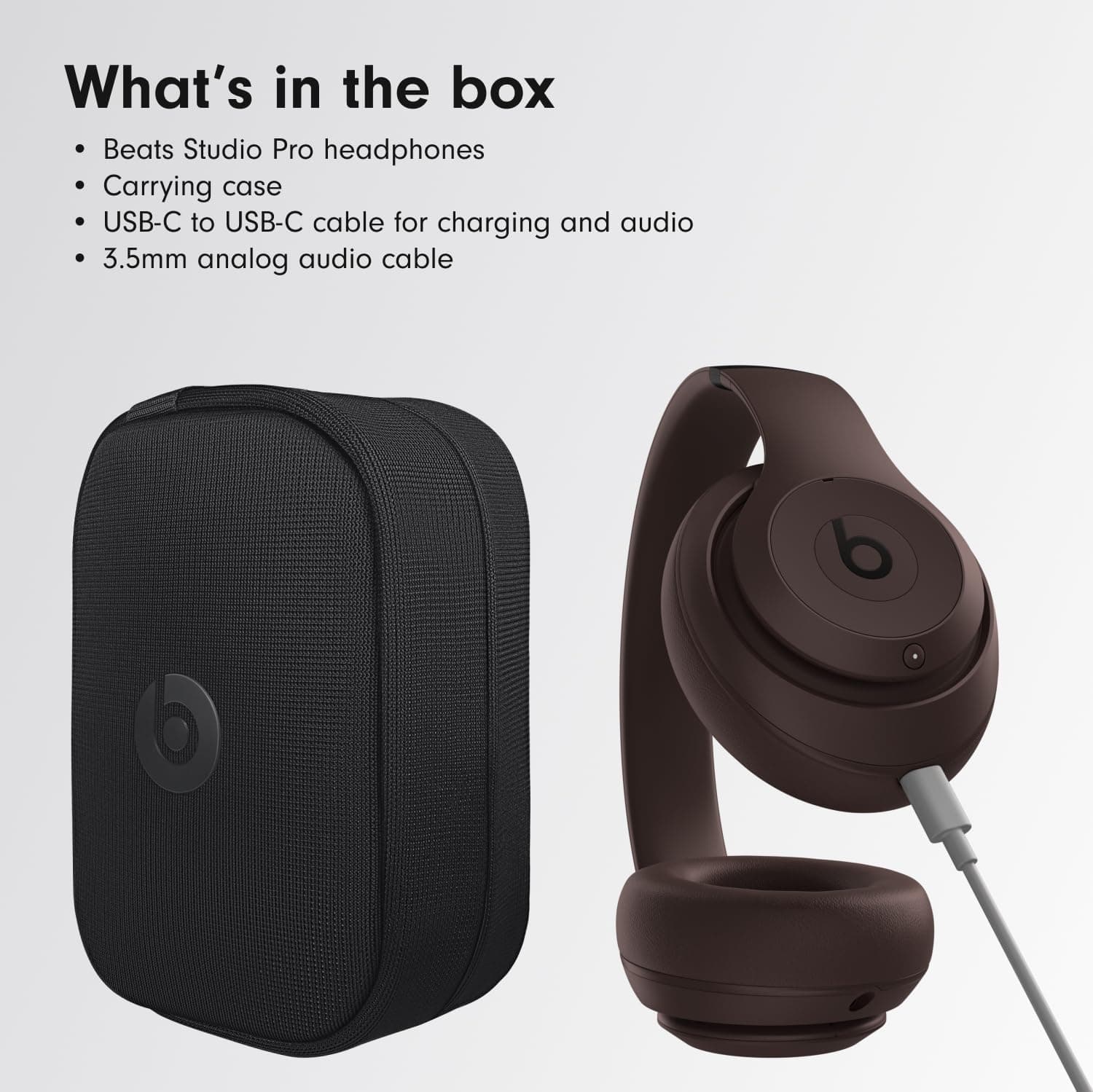 Beats Studio Pro Premium Wireless Over-Ear Headphones- Up to 40-Hour Battery Life, Active Noise Cancelling, Great for Travel & Commuting, USB-C Lossless Audio, Apple & Android Compatible - Deep Brown, view 7
