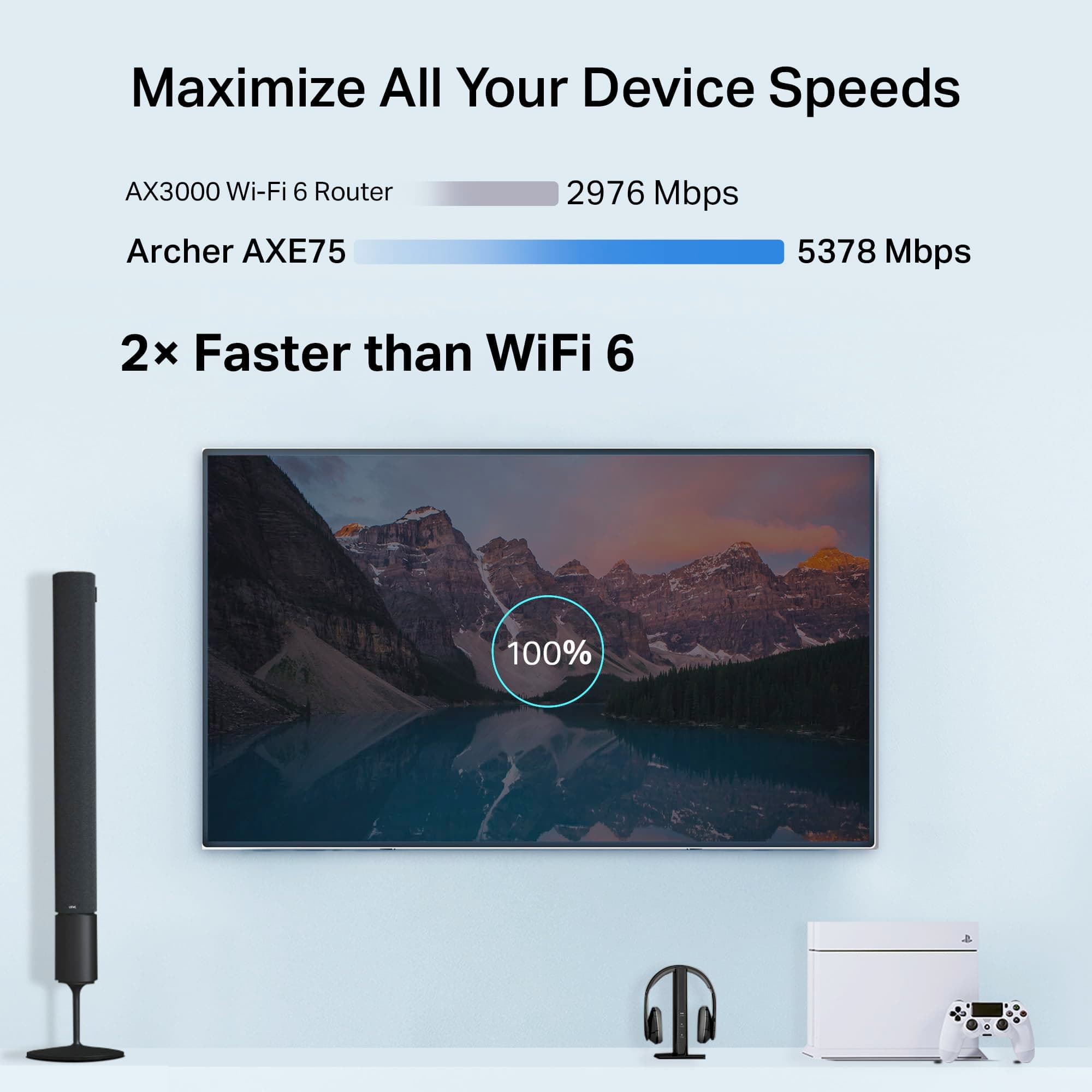 TP-Link AXE5400 Tri-Band WiFi 6E Router, 2025 PCMag Editors' Choice, view 7
