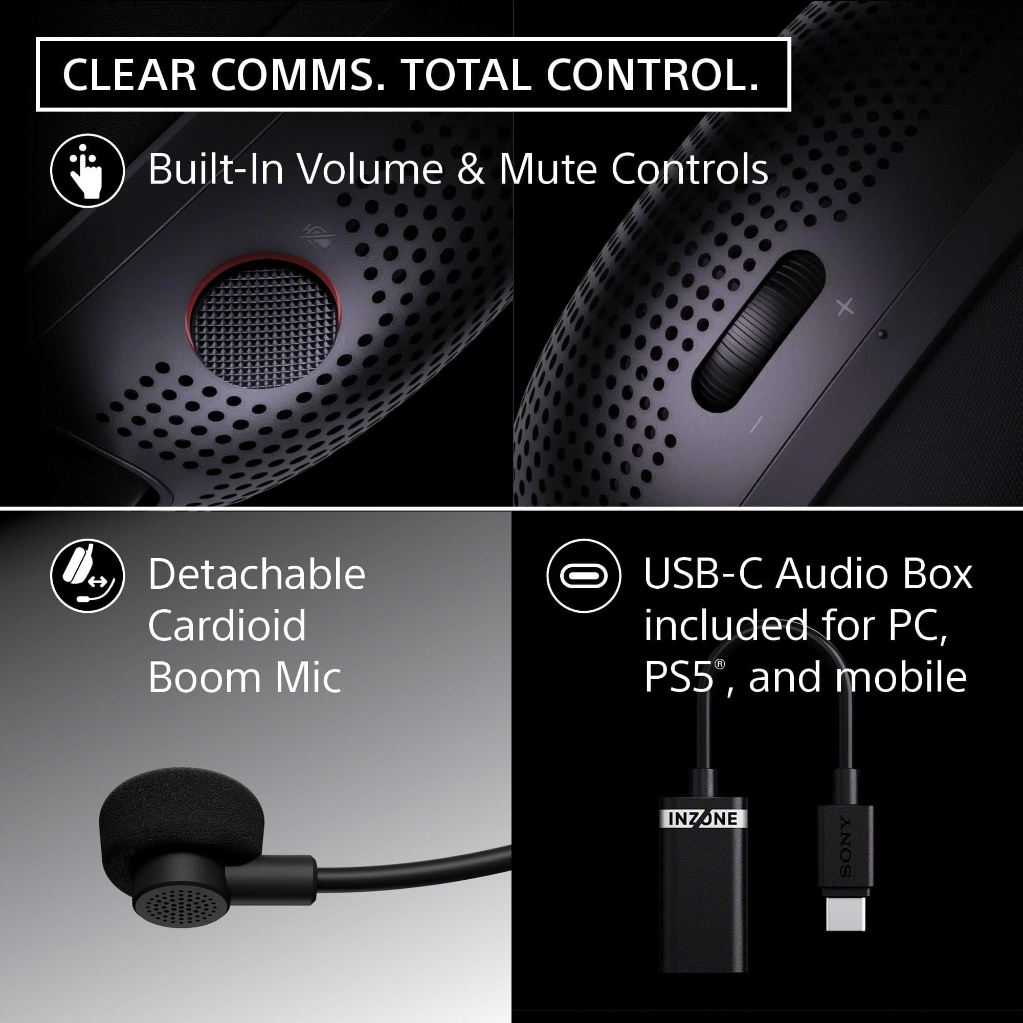 Sony INZONE H6 Air Wired Open-Back Gaming Headset with Mic, Black, view 7