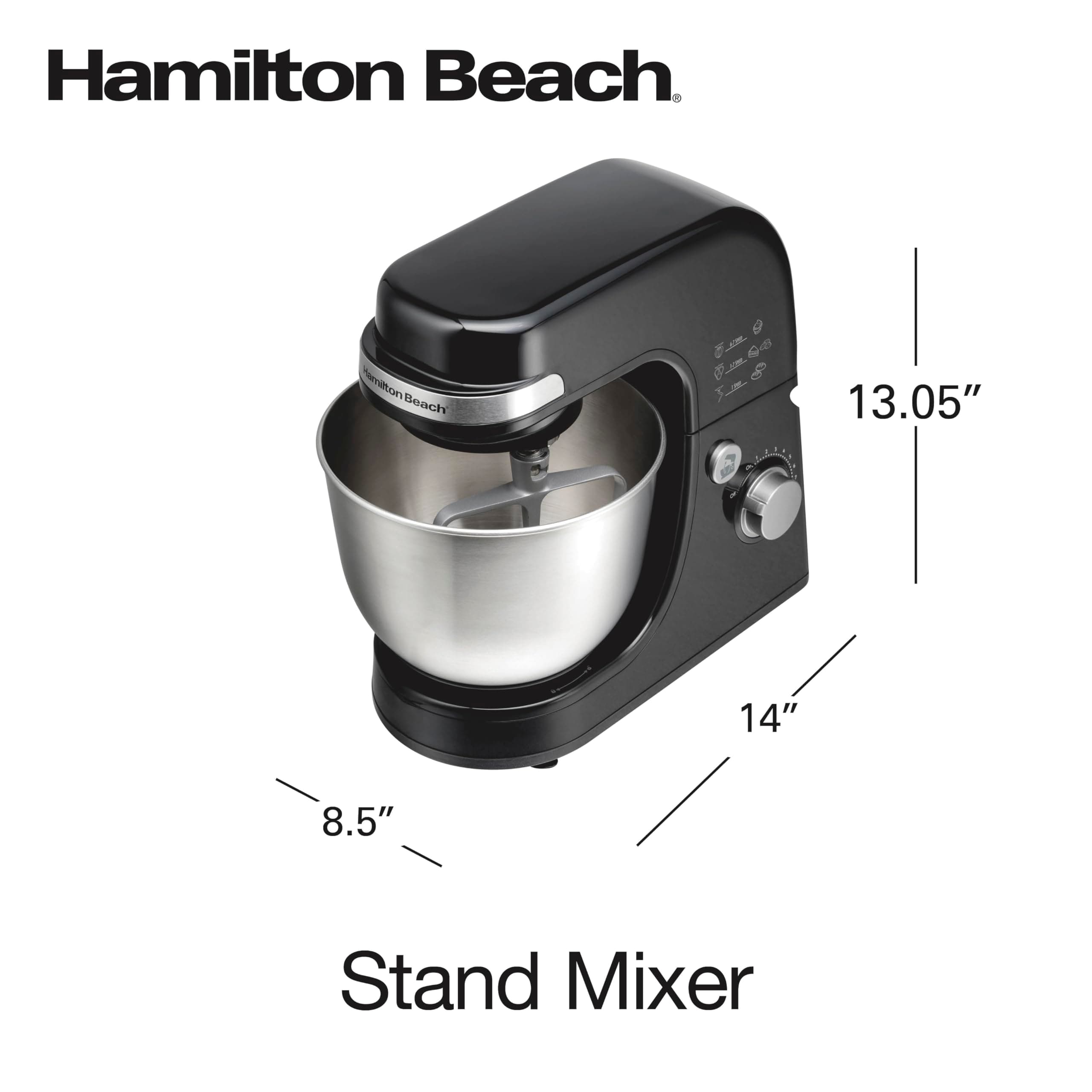 Hamilton Beach 4 Quart Electric Stand Mixer With 7 Speeds, view 7