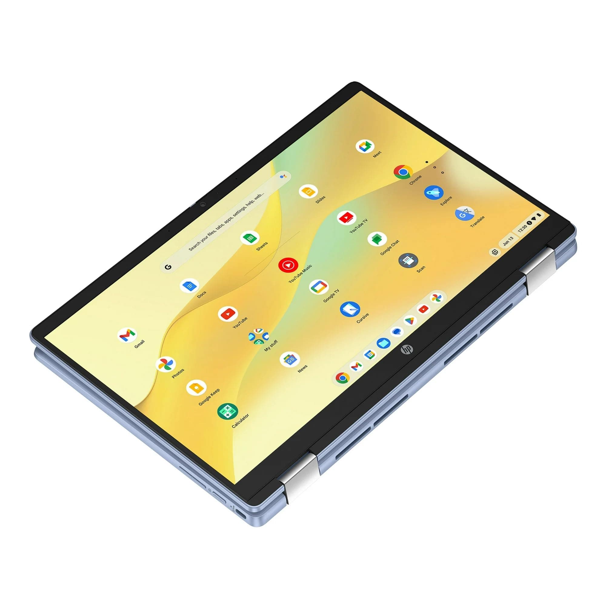 HP Chromebook x360 14 inch FHD IPS Touch 2-in-1 Laptop, Intel Processor N100, 4GB RAM, 64GB eMMC, Chrome OS, Sky Blue, 14b-cd0130wm, view 7