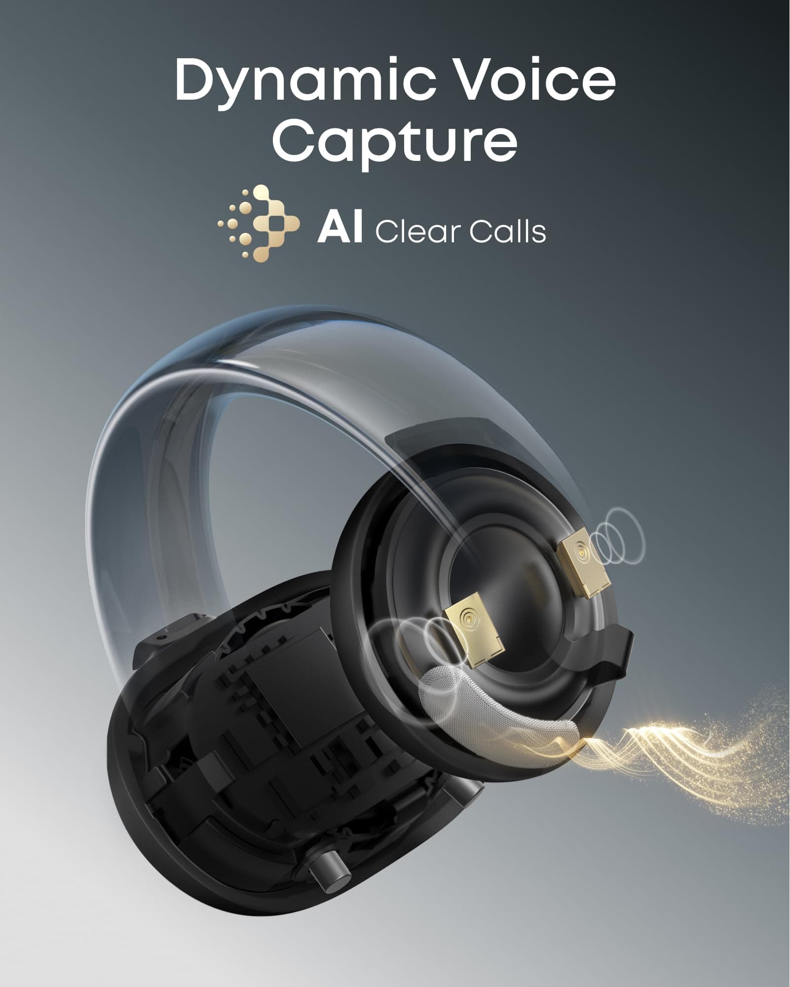 Soundcore AeroClip by Anker Open Ear Earbuds, Clip On Earbuds, Open Ring, view 7