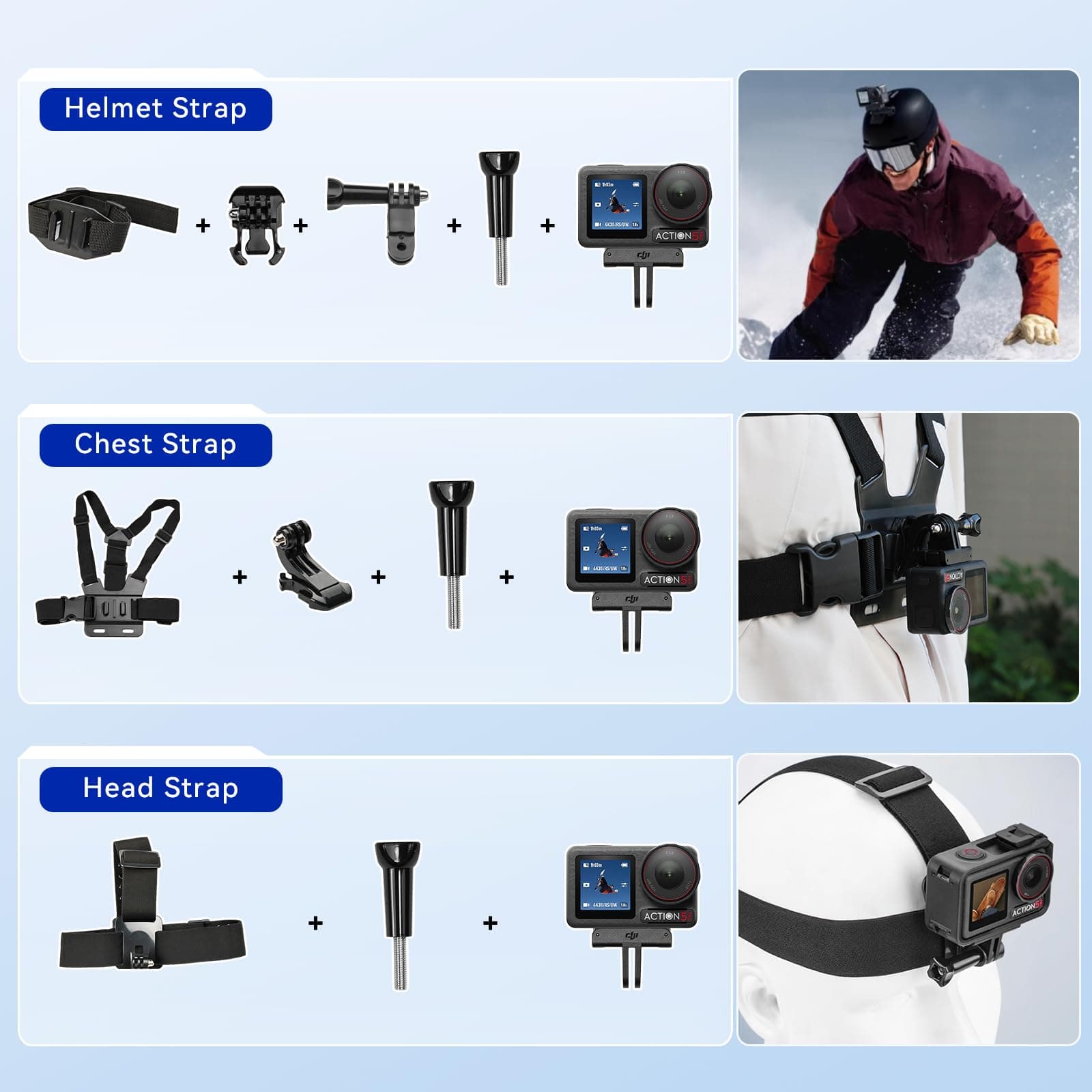 DJI Osmo Action 4 Waterproof Action Camera Bundle, 1/1.3" Sensor, view 4