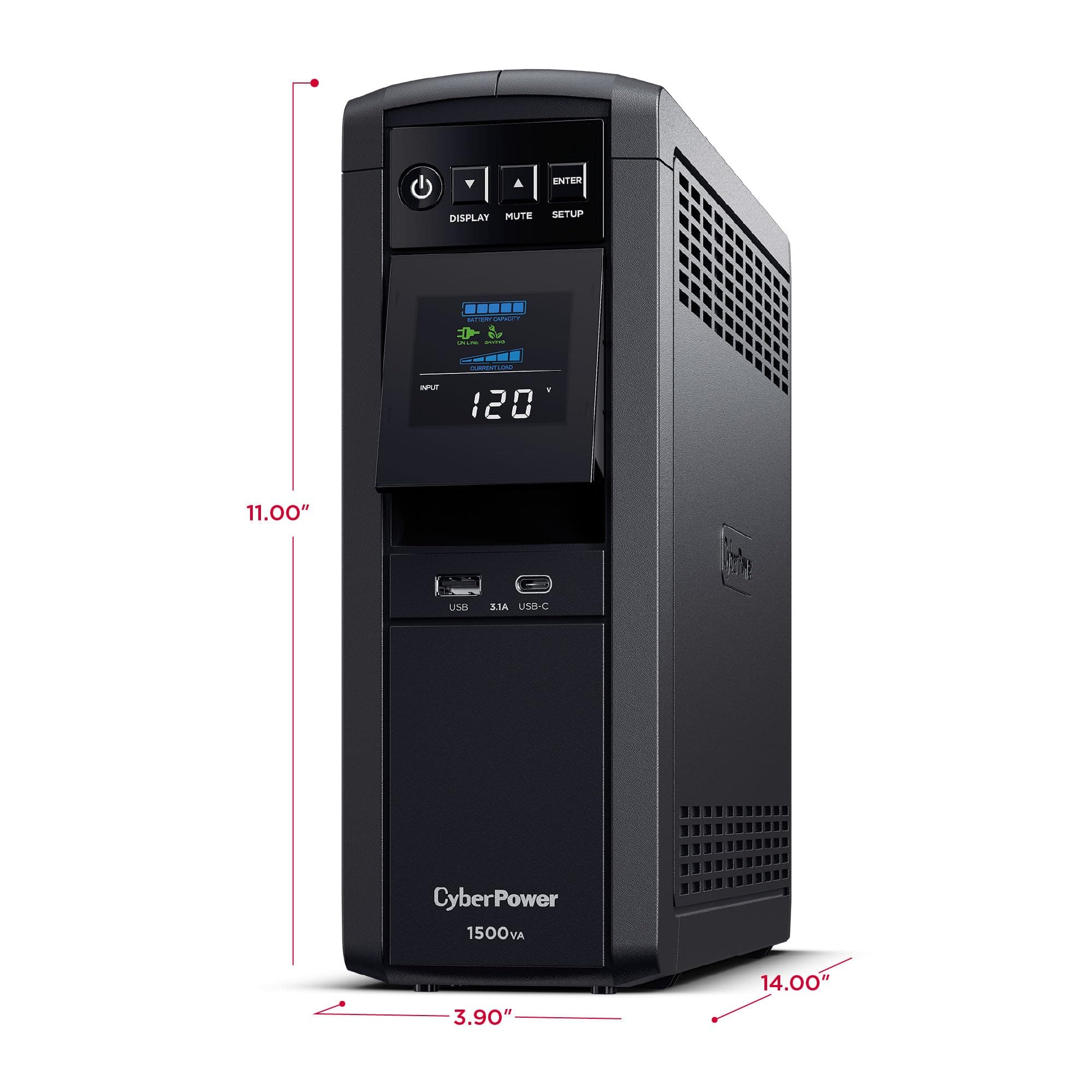 CyberPower CP1500PFCLCD PFC Sinewave UPS Battery Backup and Surge Protector, view 4