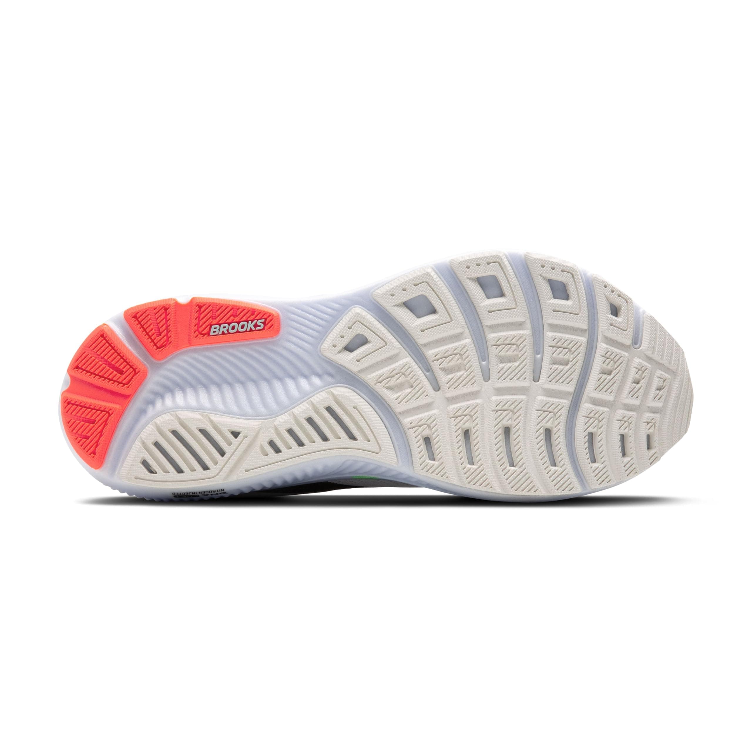 Brooks Men’s Ghost 17 Neutral Running Shoe - White/Pink Clay/Gecko - 10.5 Medium, view 7