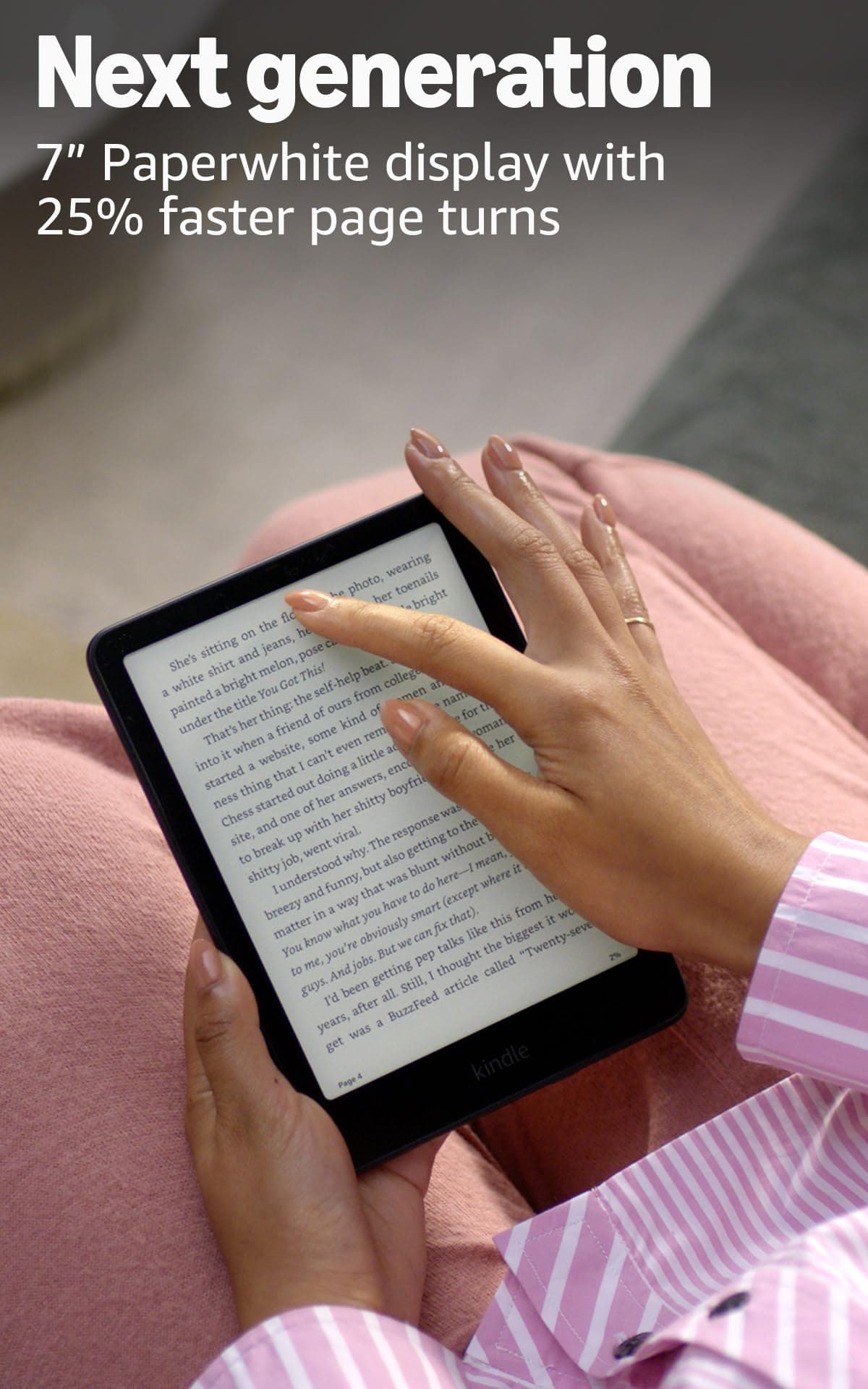 Amazon Kindle Paperwhite Signature Edition 32GB (newest model) – 20% faster with auto-adjusting front light, wireless charging, and weeks of battery life – Metallic Jade + 3 Months Free Kindle Unlimited (with auto-renewal), view 3