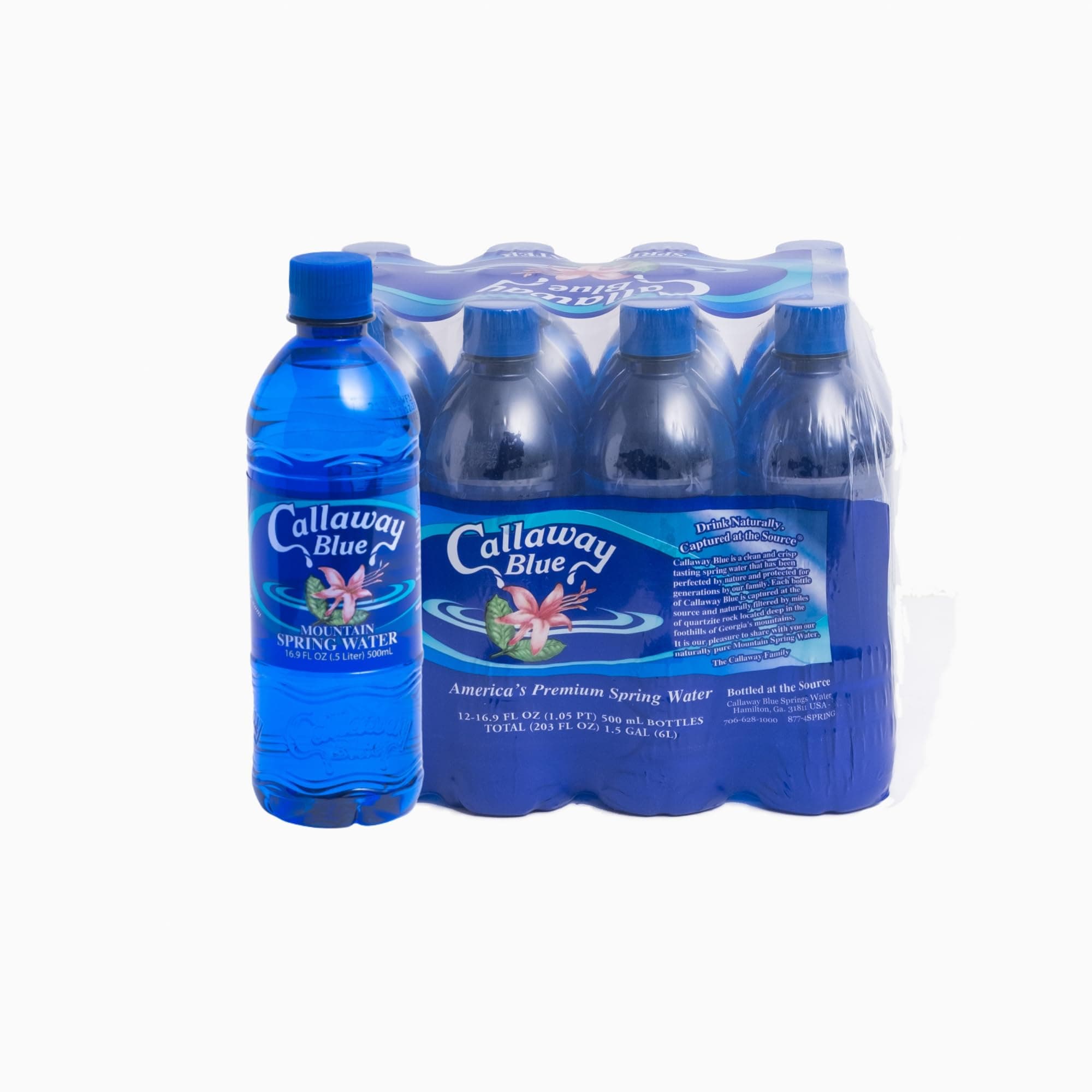 Callaway Blue Spring Water, 0.5L, Low Mineral 31 ppm TDS, 12 Pack, TickClip Clip verdict
