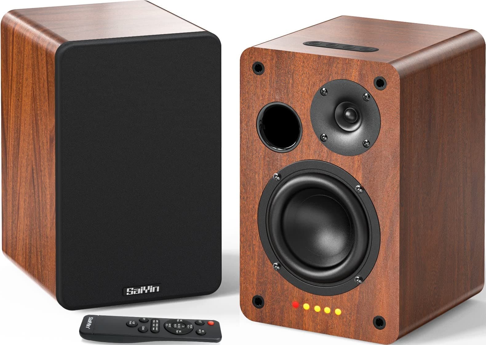 Saiyin Powered Bluetooth Bookshelf Speakers