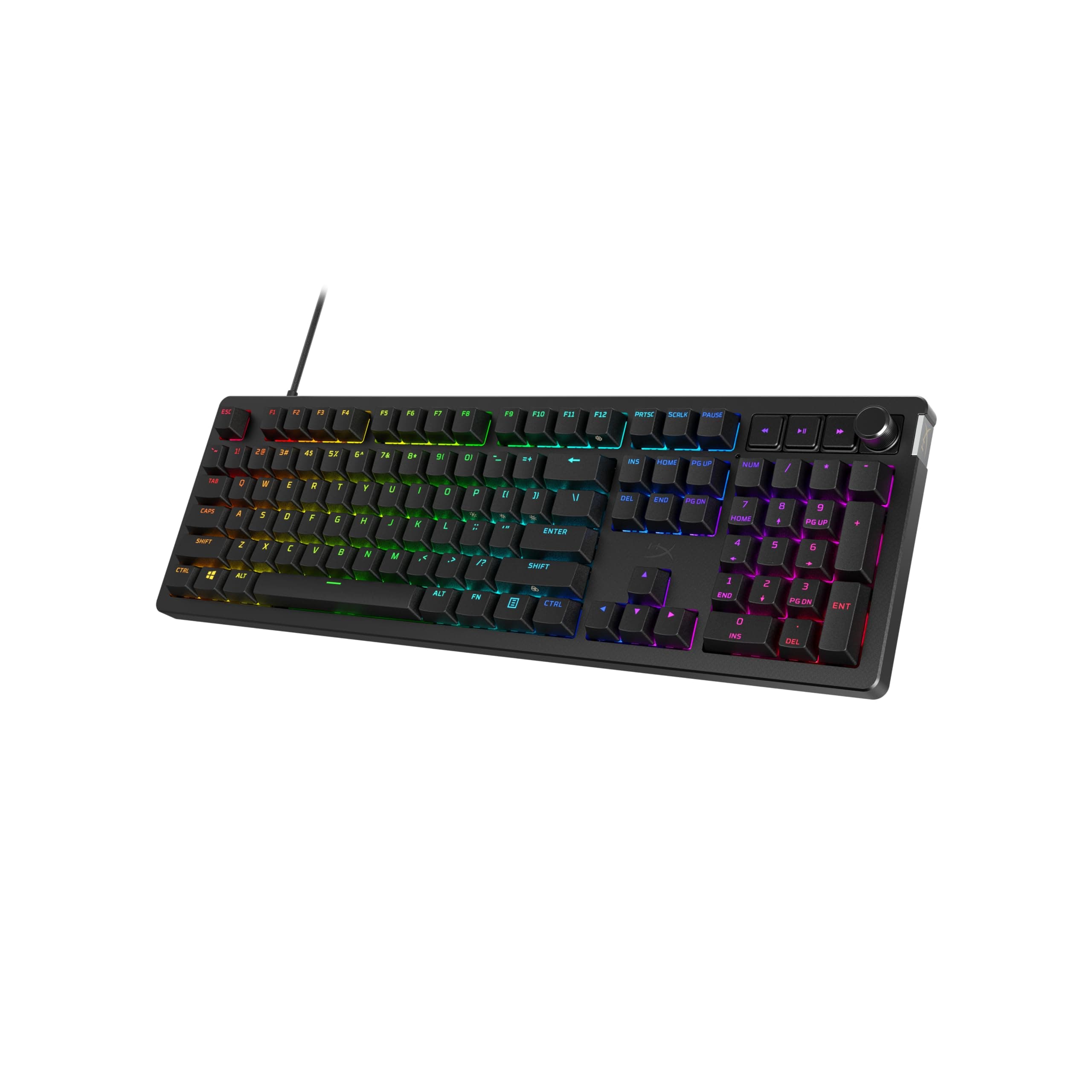 HyperX Alloy Rise – Hot-Swappable Mechanical Gaming Keyboard, PC, Ambient Light Sensor, Gasket Mounted, HyperX Linear Switches