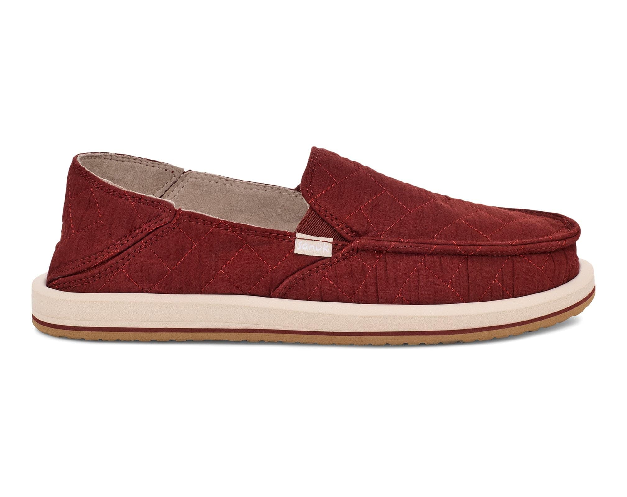 Sanuk Donna Quilted - Women Loafers, Fired Brick, 9, view 2