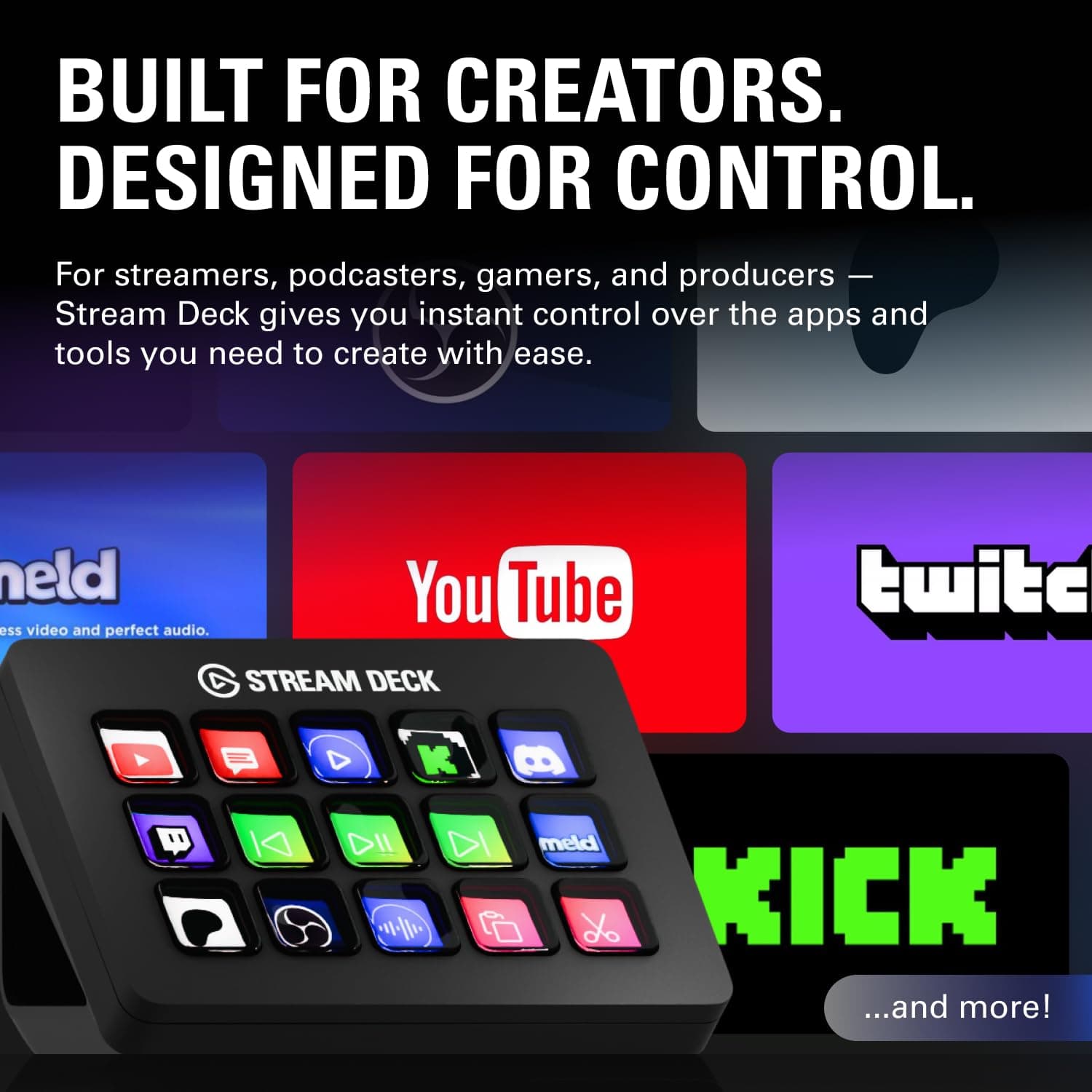 Elgato Stream Deck MK.2 Studio Controller, 15 Macro Keys, view 2