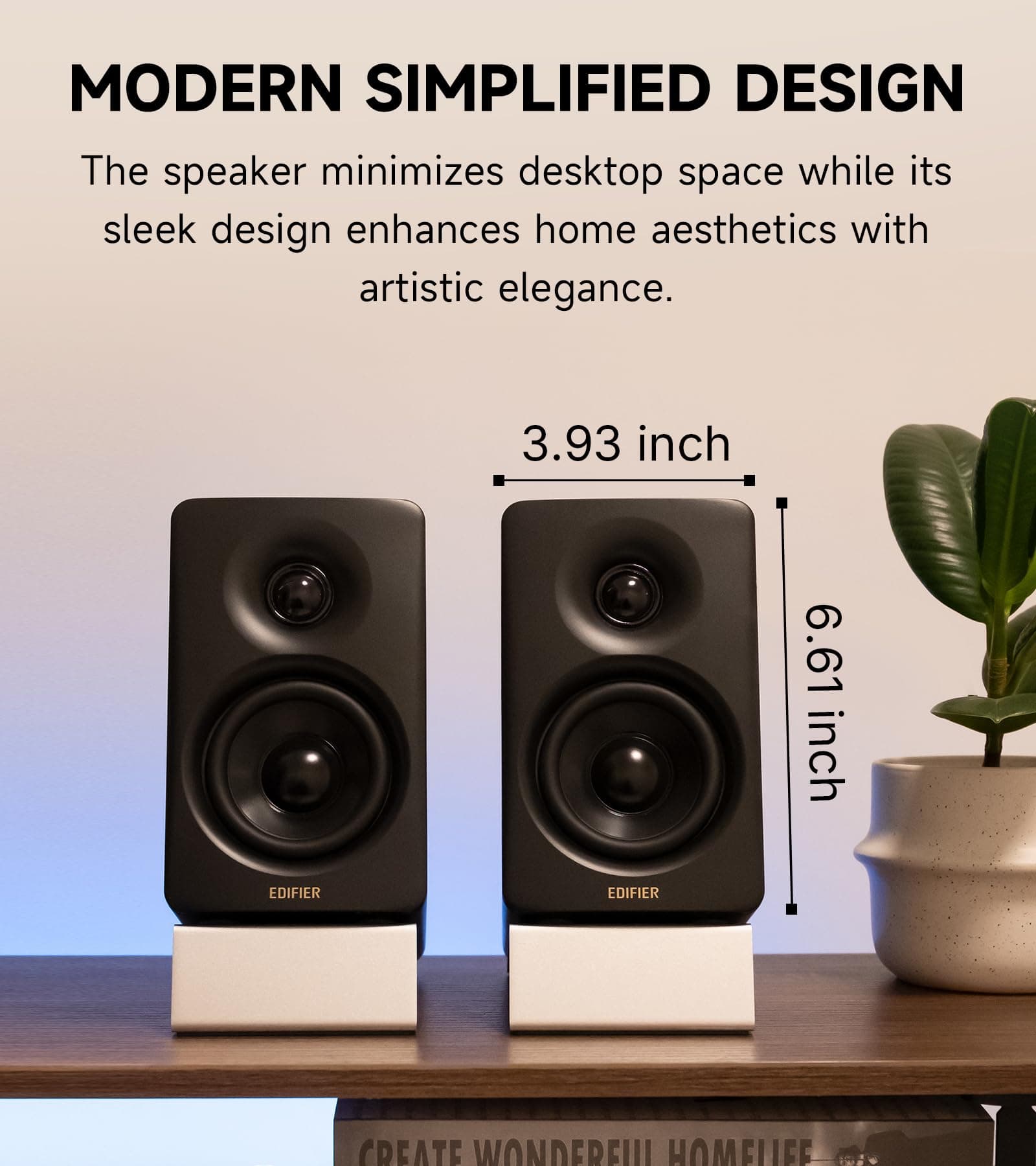 Edifier M60 Multimedia Speaker, 66W RMS Computer Speaker, Black, view 10