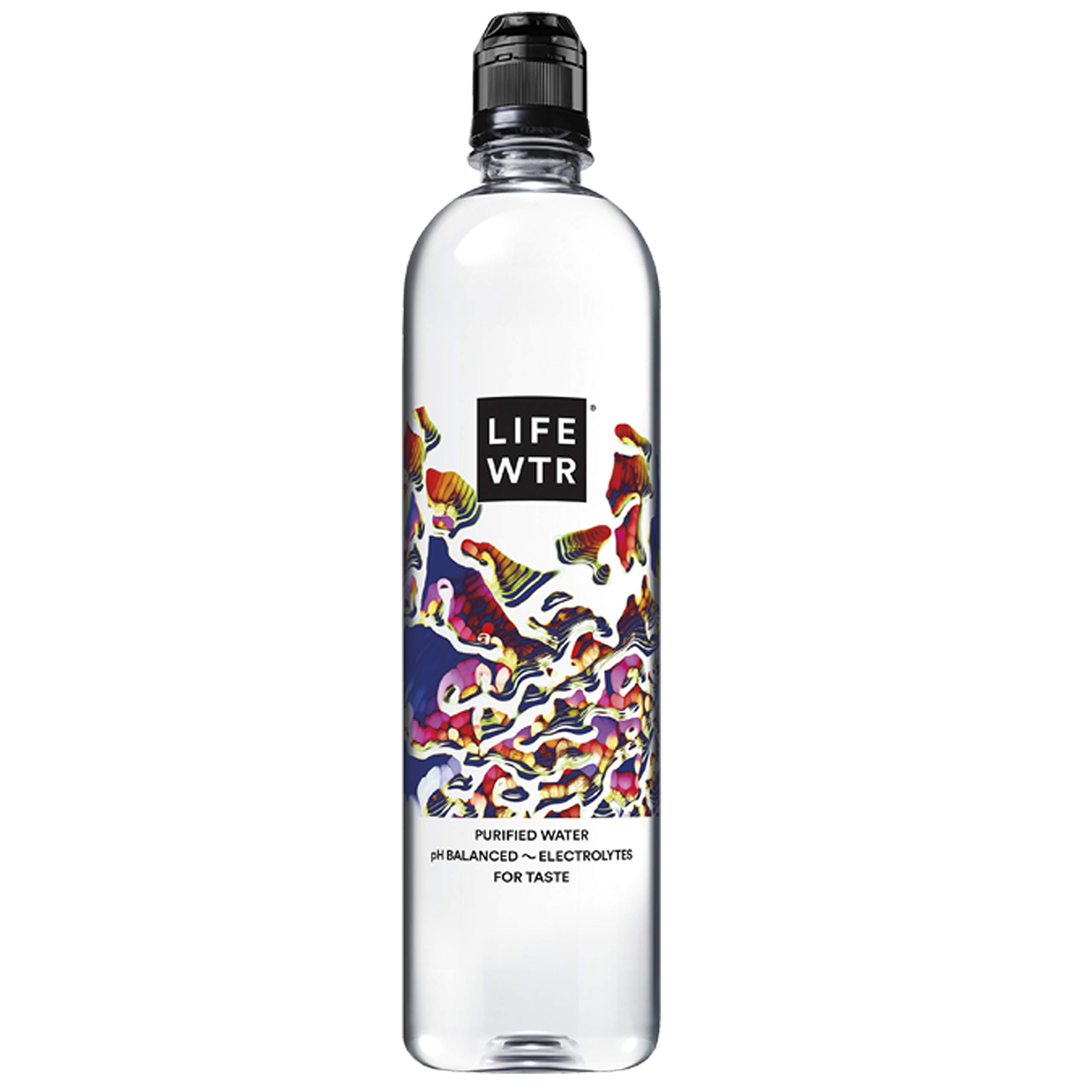 LIFEWTR Premium Purified Water, pH Balanced with Electrolytes, 100% recycled plastic bottles, 23.7 Fl Oz Flip Cap Bottles, 700 mL (Pack of 12), view 5
