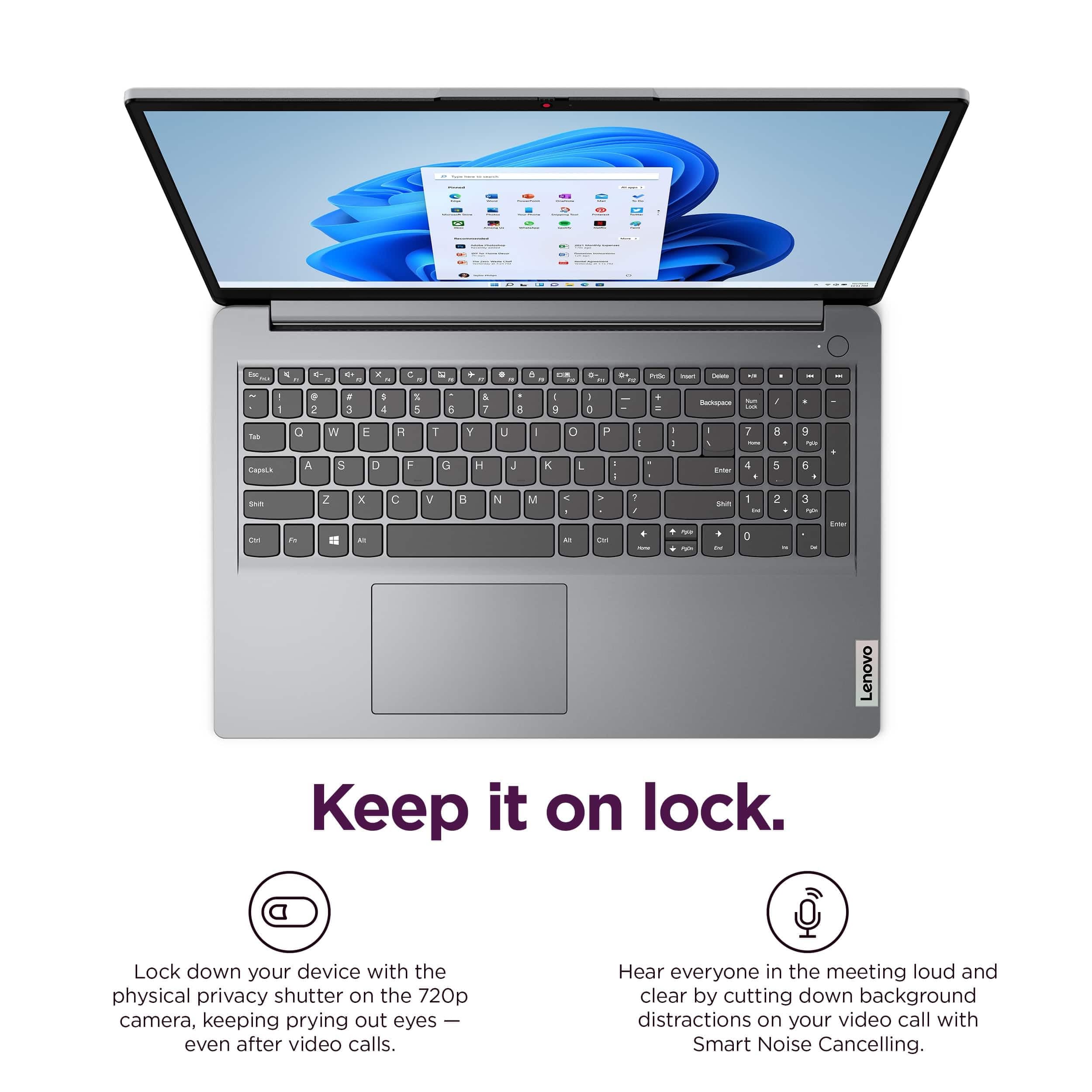 Lenovo IdeaPad Laptop Computer, 15.6" Anti-Glare, Intel Core CPU, 8GB RAM, view 3