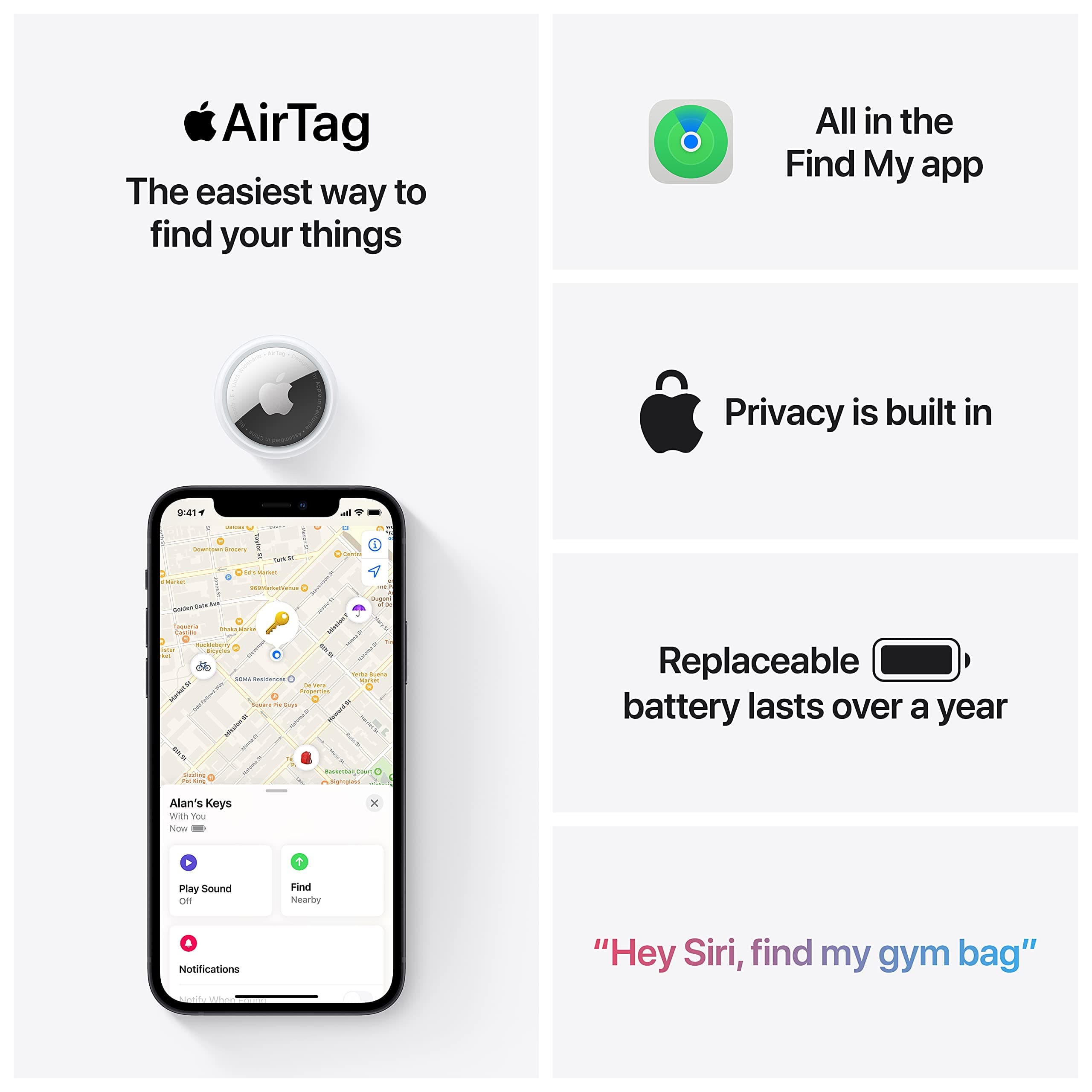Apple AirTag 4 Pack, view 6
