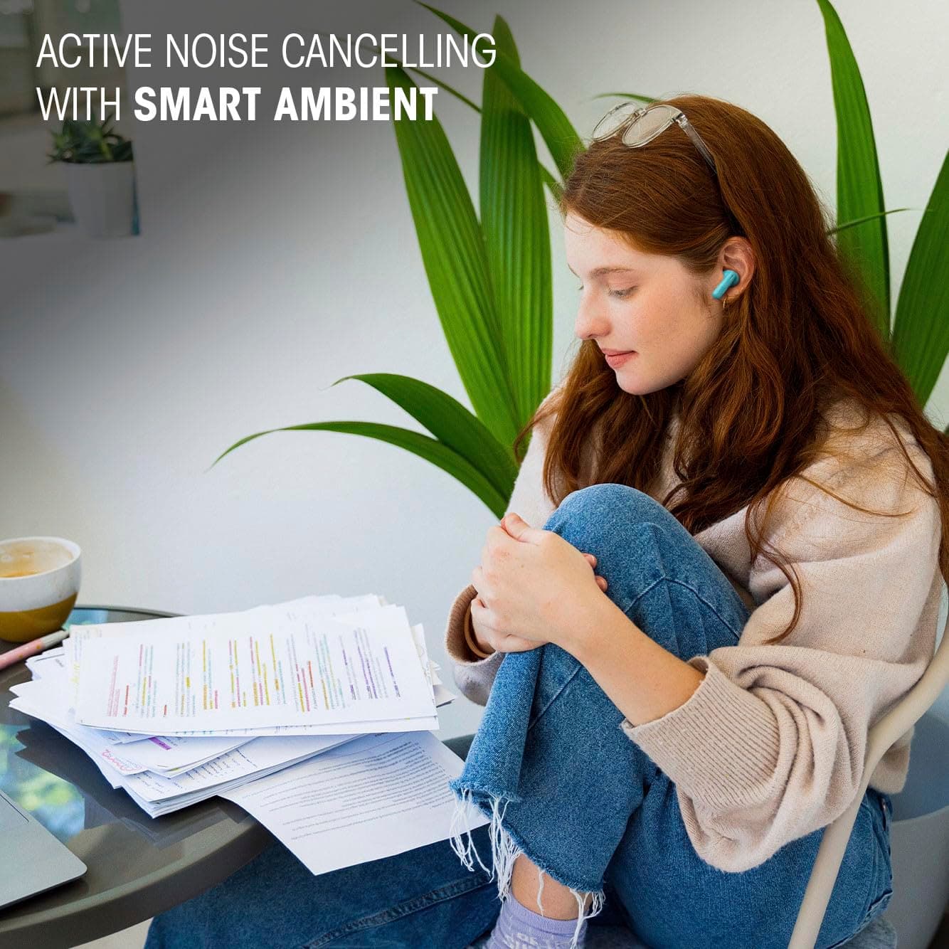 JBL Vibe Beam 2 - Noise Cancelling Earbuds - Black, view 5