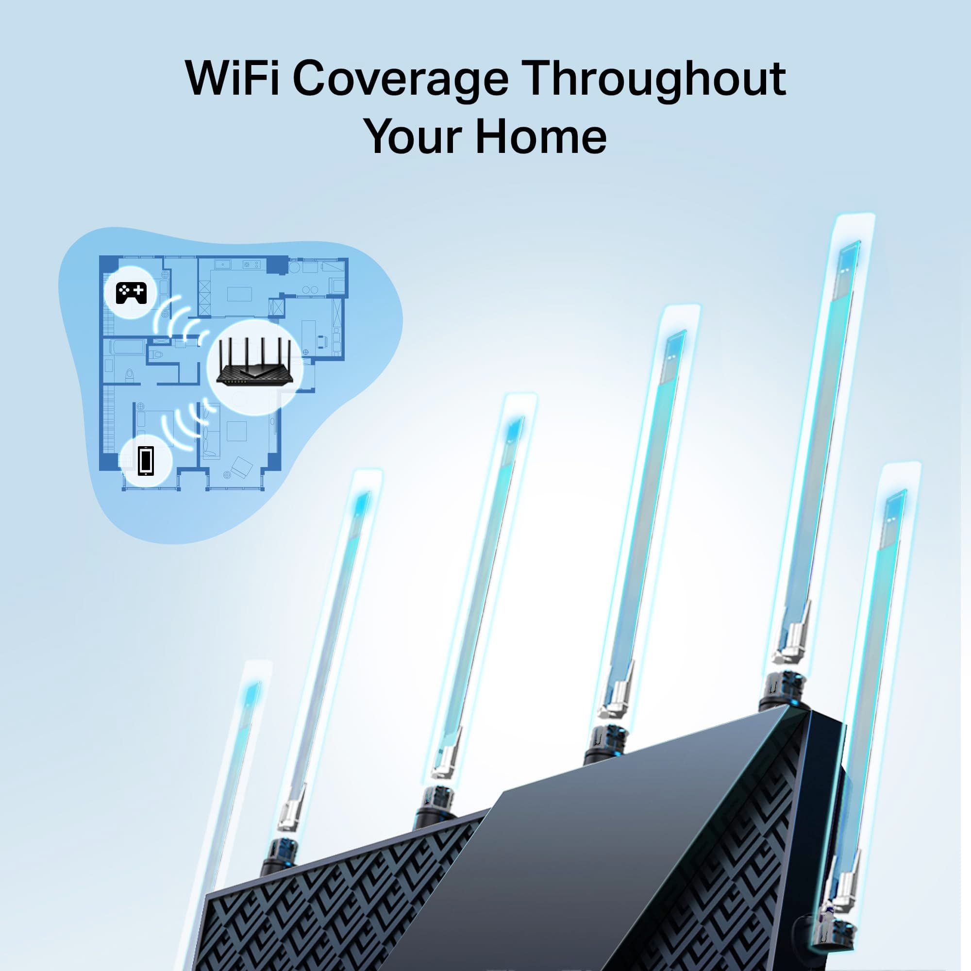 TP-Link AXE5400 Tri-Band WiFi 6E Router, 2025 PCMag Editors' Choice, view 10