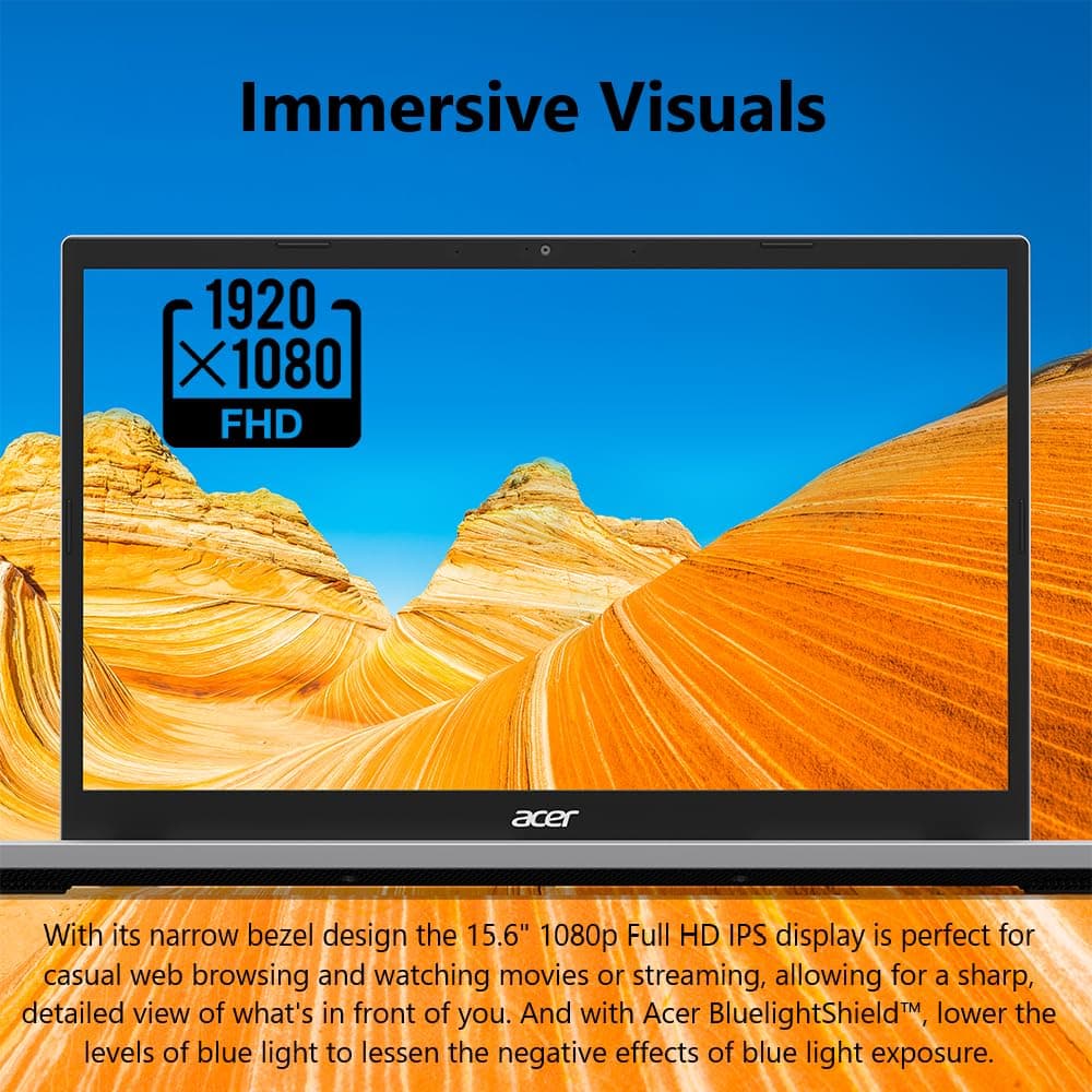Acer Aspire Go 15 AI Ready Laptop | 15.6" FHD (1920 x 1080) IPS Display | AMD Ryzen 7 7730U | AMD Radeon Graphics | 16GB DDR4 | 512GB PCIe Gen4 SSD | Wi-Fi 6 | Windows 11 Home | AG15-42P-R9FW, view 11
