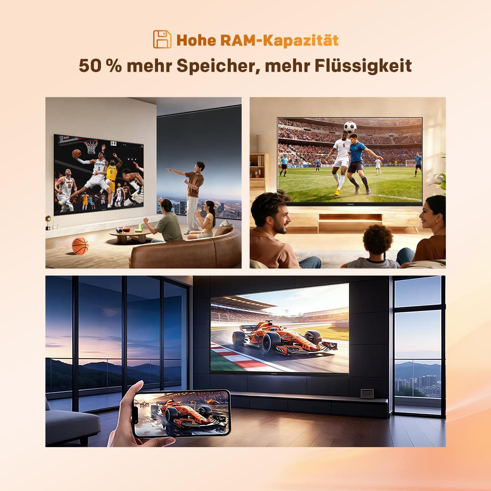 coocaa 40 Zoll Fernseher, 100cm, QLED FHD Smart TV, Superior QLED Tech, HDR10, HLG, 1.5GB RAM für flüssiges Streaming, Dolby Audio, Triple Tuner DVB-T/-T2/-C/-S/-S2 CI+,Bluetooth 5.1, 40CTQH38Z, 2026, view 10