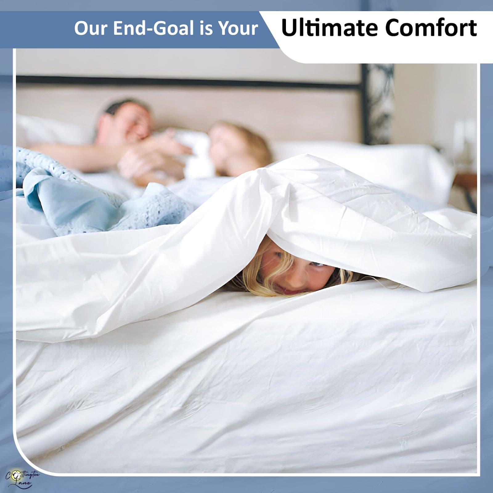 Cottington Lane Queen Sheet Set, 4 Piece 100% Cotton, 16" Deep, White, view 7