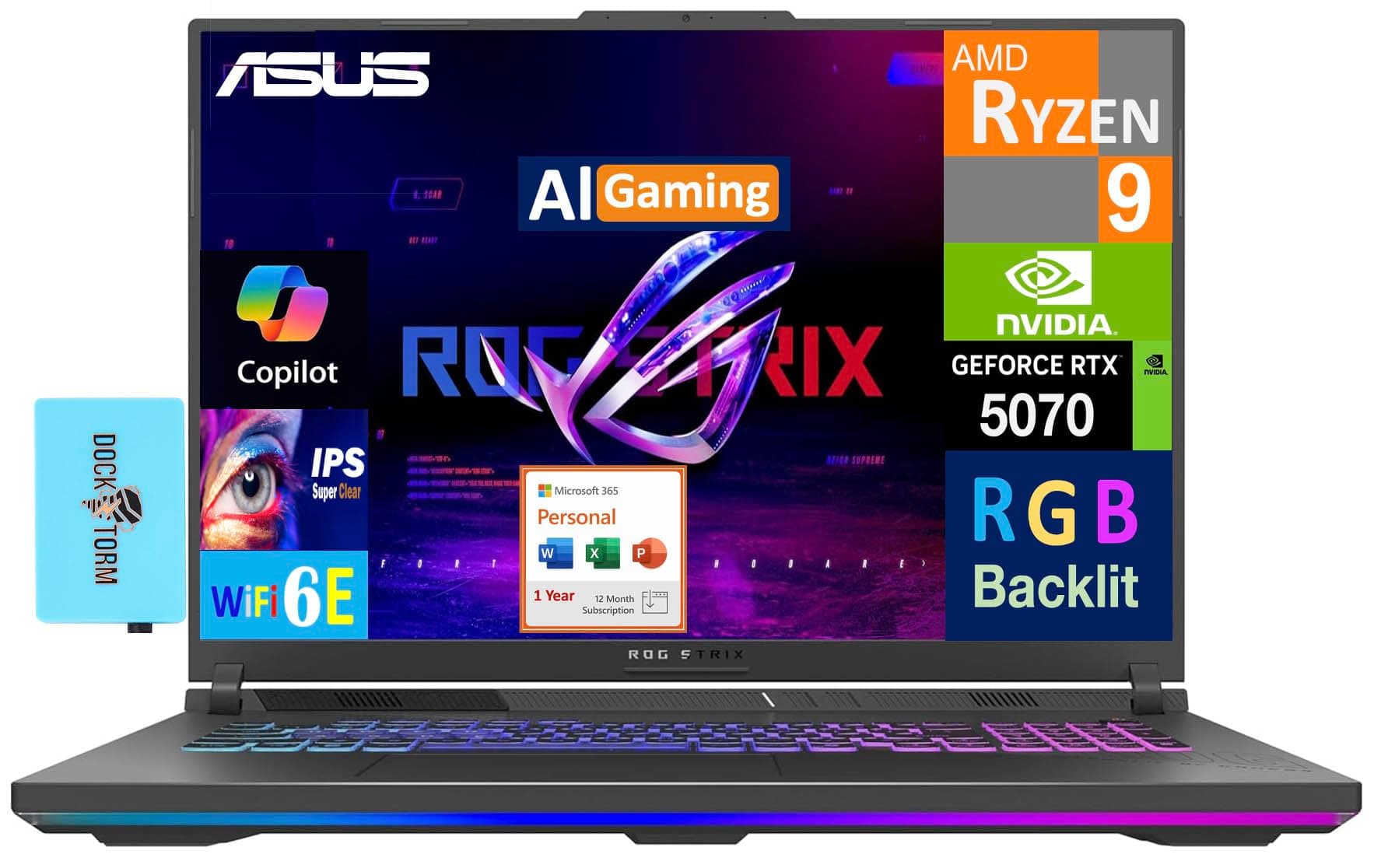 ASUS ROG Strix G18 Latest AI Gaming Laptop Copilot+ 18" 240Hz 2.5K Display