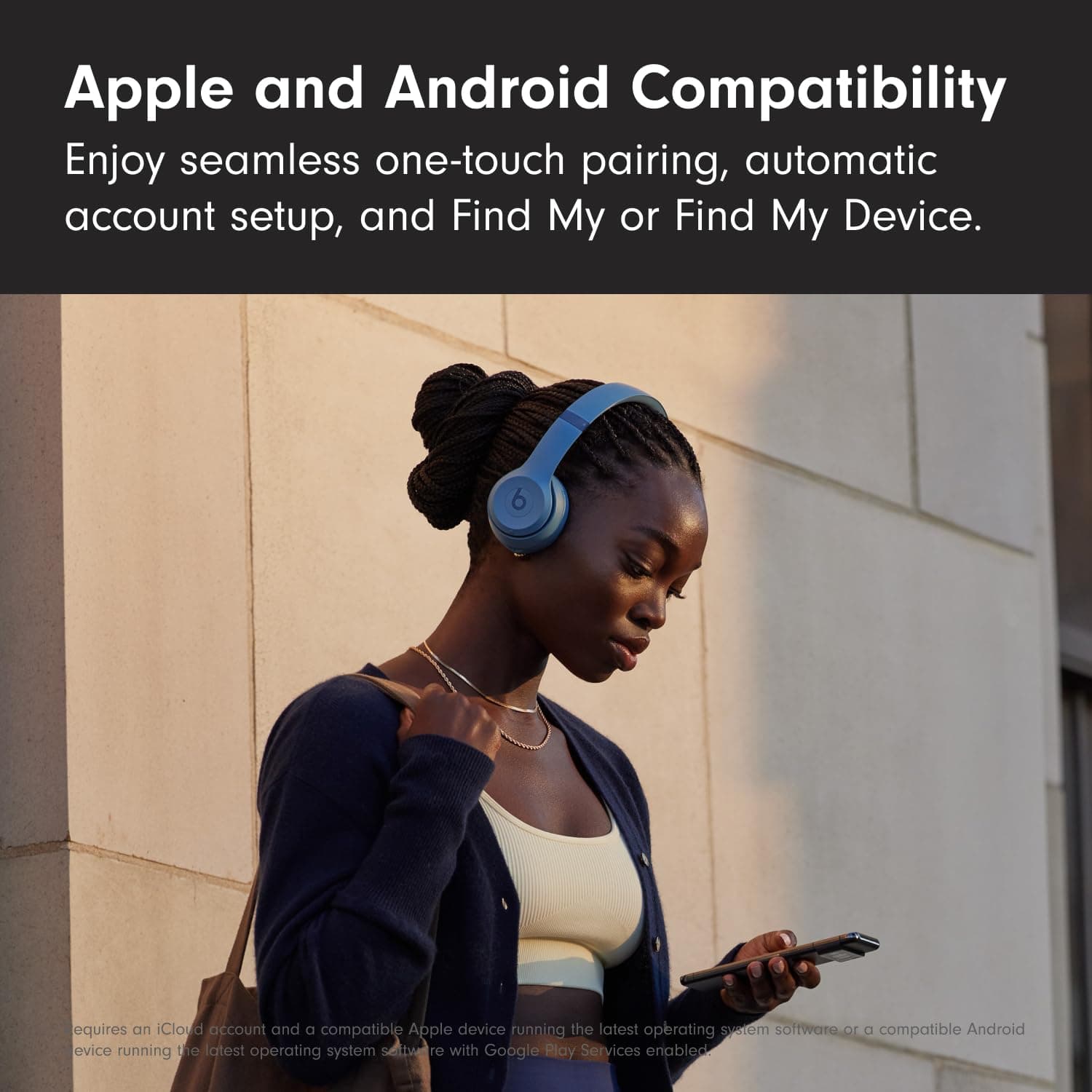 Beats Solo 4 - Wireless On-Ear Bluetooth Headphones, Up to 50-Hour Battery Life, Ultra-Lightweight Comfort, Powerful and Balanced Sound, Apple & Android Compatible - Slate Blue, view 8