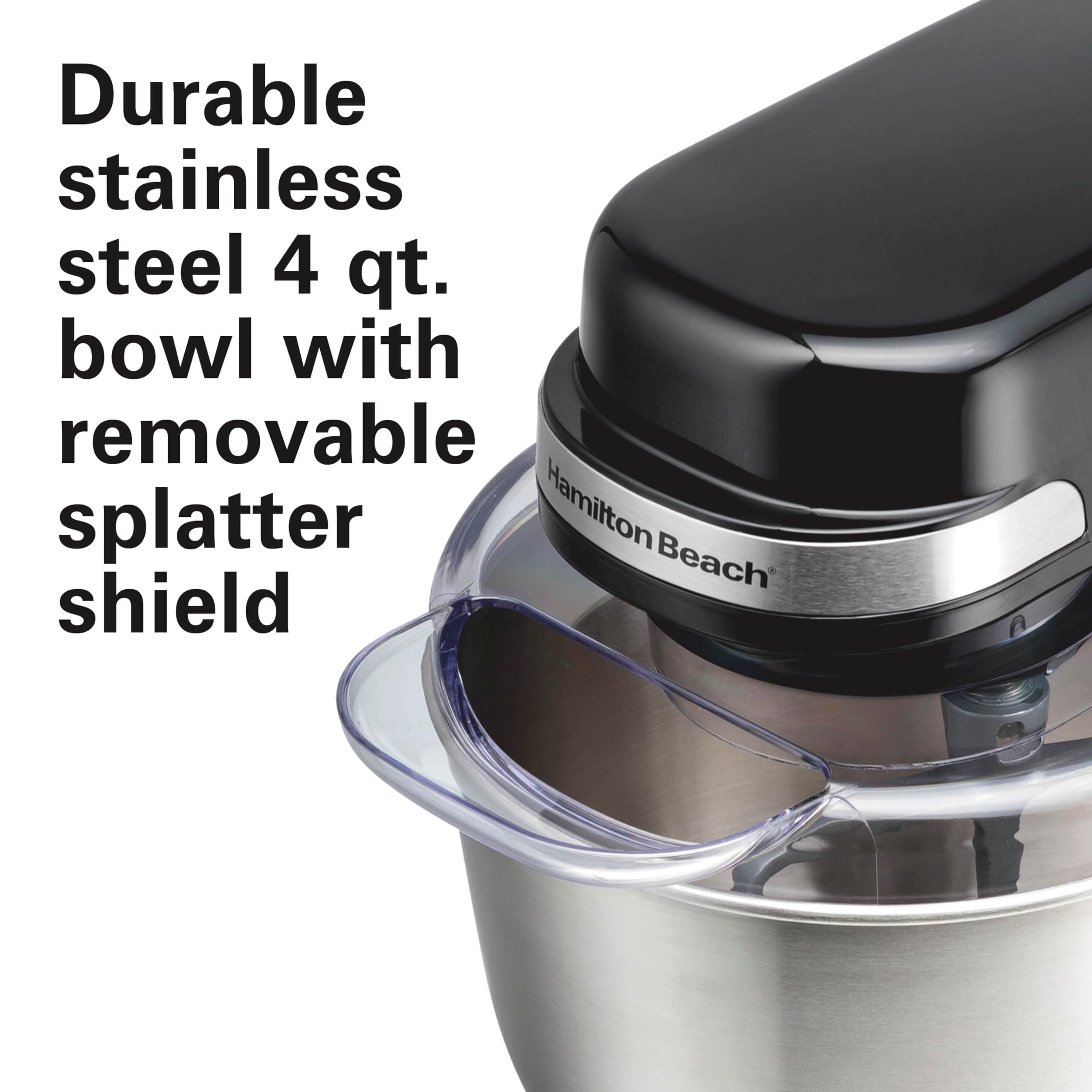 Hamilton Beach 4 Quart Electric Stand Mixer With 7 Speeds, view 4