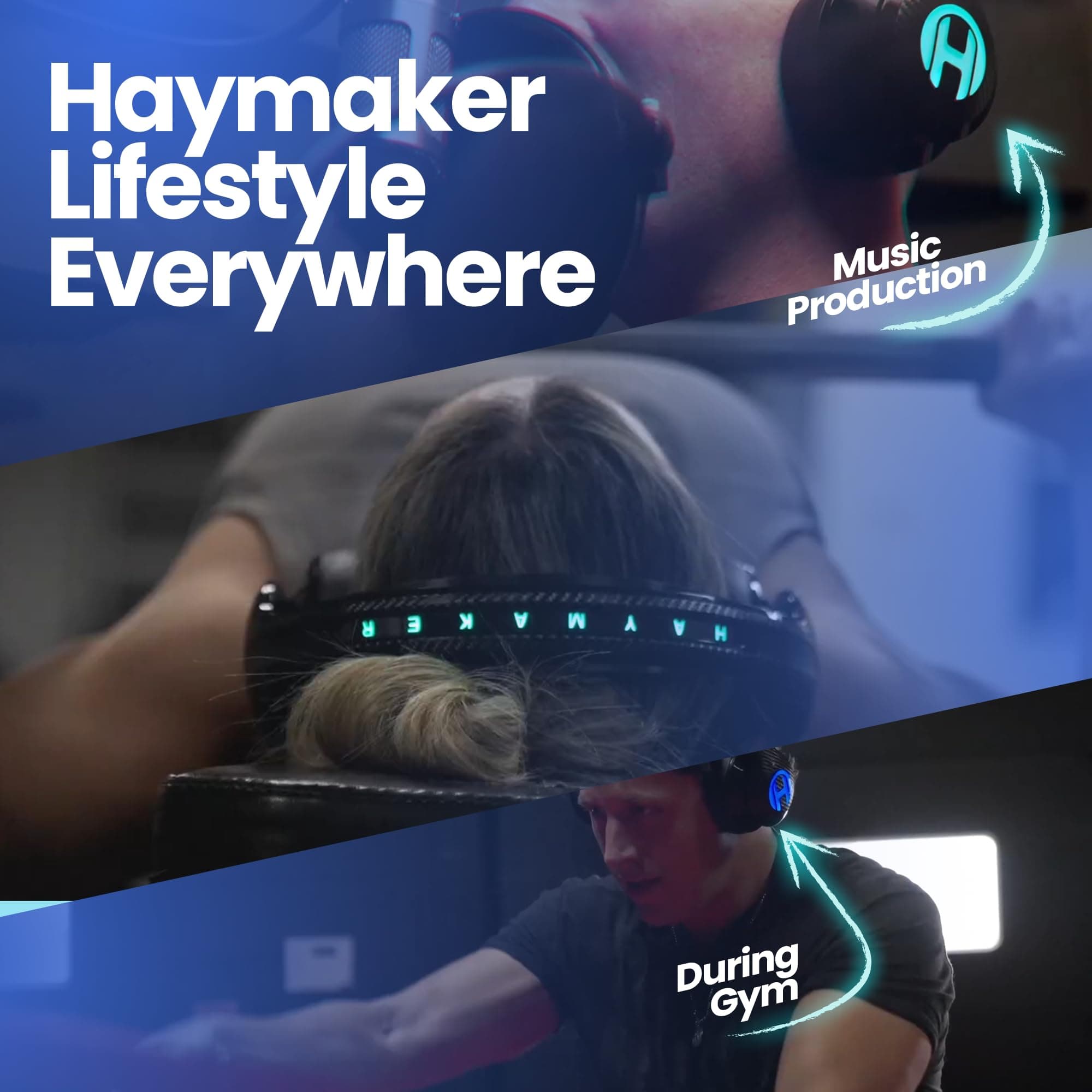 HAYMAKER Noise Cancelling Bluetooth Gaming Headphones - Dirac 3D Surround with 30+ Hr Battery, Touch Controls and RGB - Gaming Headsets for PS5, Xbox, PC, Switch & Mobile, view 4