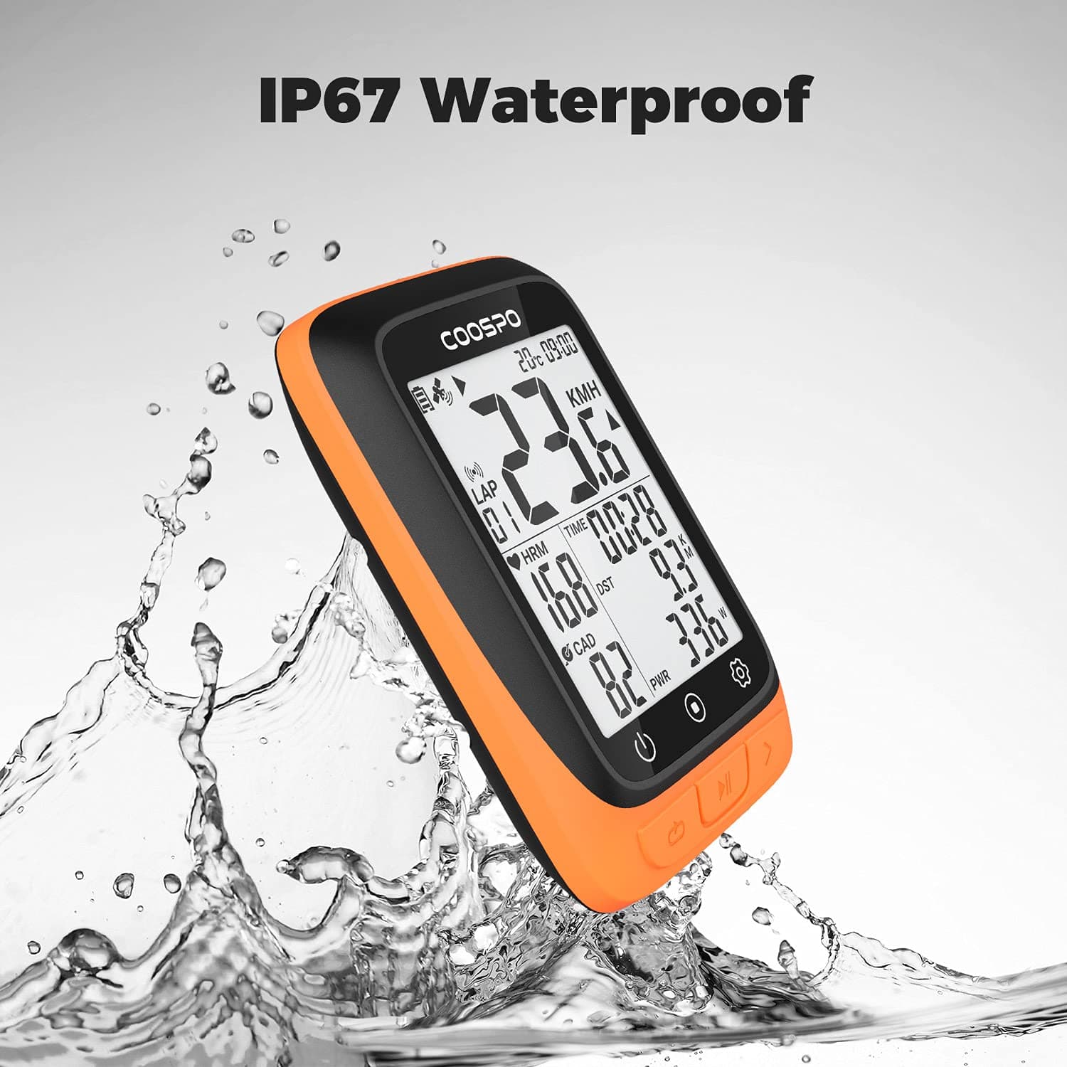 COOSPO Bike Computer Wireless GPS, Cycling Computer GPS Bike Tracker with Bluetooth/ANT+, Waterproof Bicycle Computer GPS Speedometer with Auto Backlight, 2.4 inch LCD Display, view 8