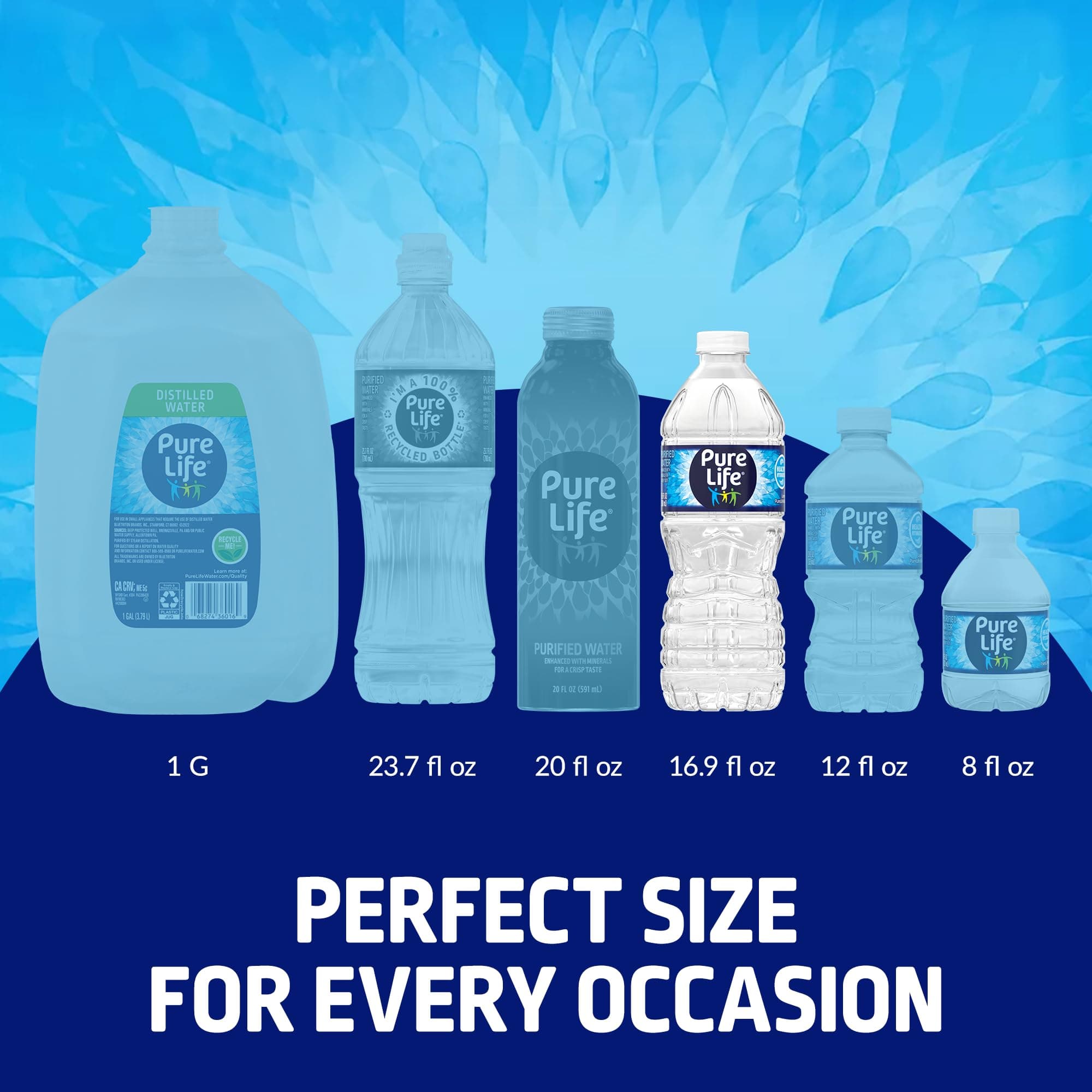Pure Life Purified Water Bottles, 12 Pack - Still Bottled Water Enhanced with Minerals for a Crisp Taste, Plastic Bottles - 16.9 Fl Oz, view 5