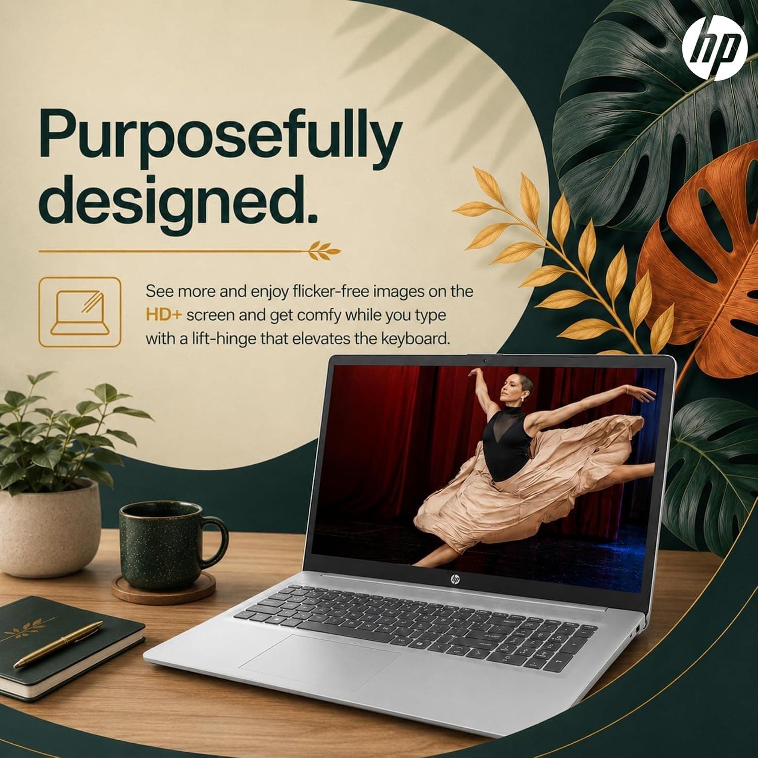 HP 17.3“ Touchscreen Laptop with Office 365 for The Web, AMD Ryzen 5 7430U (6 Cores, 12 Threads, Upto 4.3GHz, Beat Intel Core i7-1255U), 8GB RAM, 256GB SSD Storage, 10 Key Number Pad, No Mouse Added, view 7