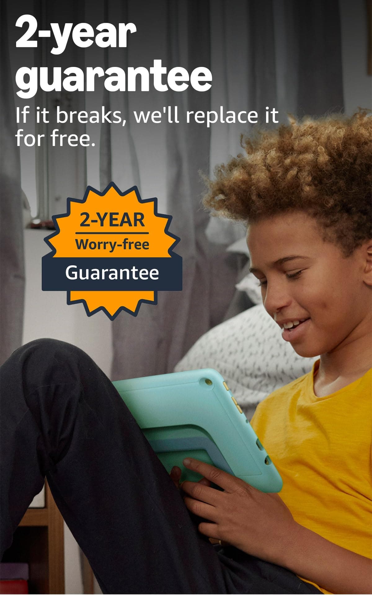 Amazon Fire HD 8 Kids Pro tablet, ages 6-12. Bright 8" HD screen, includes ad-free content, parental controls, 13-hr battery, slim case for older kids, 64GB, Hello Teal, (2024 release), view 6