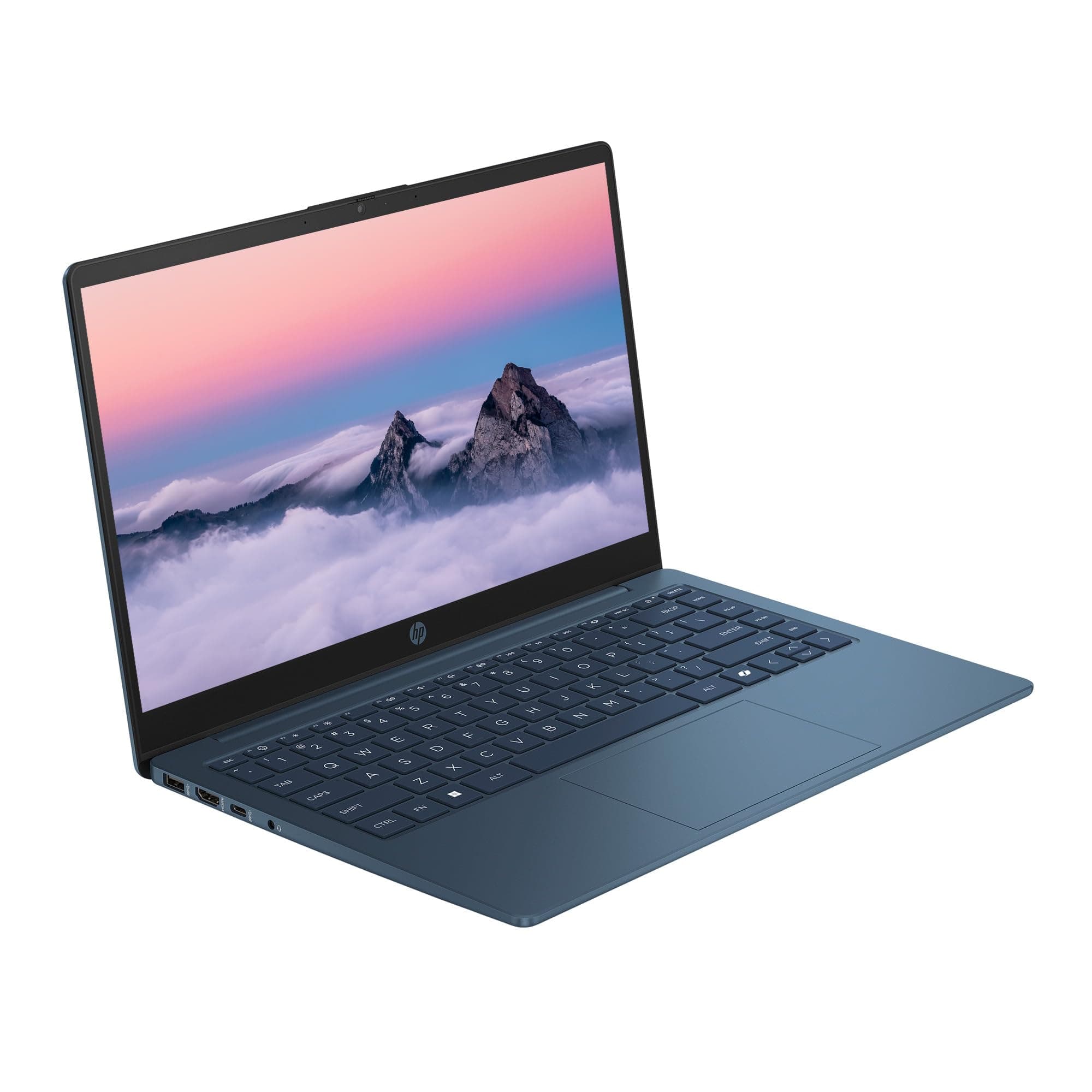 HP 14" Business Laptop Computer with 1-Year Office 365, Intel Quad-Core N150 Processor, 640GB Storage (128GB UFS+512GB Docking Set), 16GB RAM, Windows 11 Home, Waterfall Blue, view 2