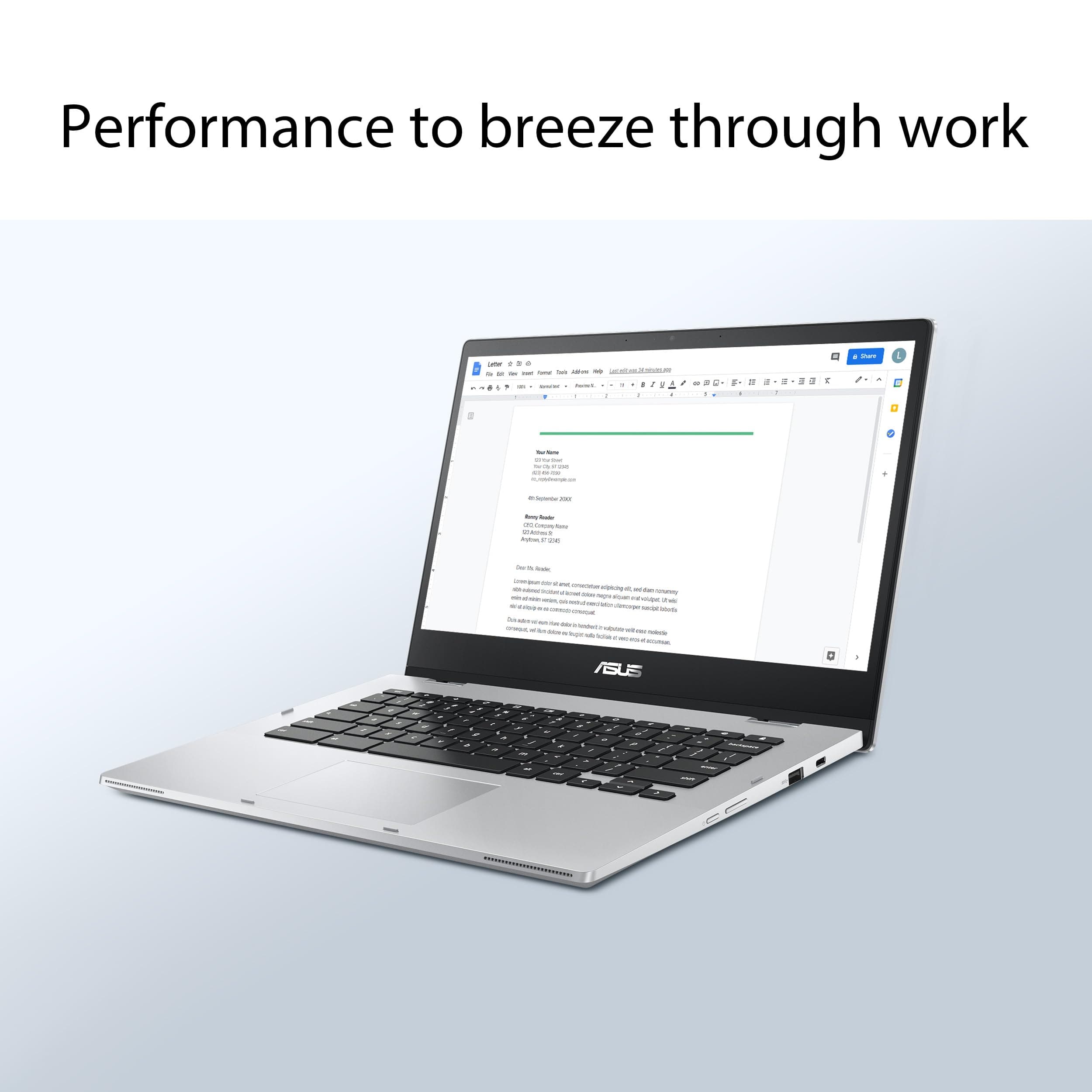 ASUS Chromebook Flip CX1 Convertible Laptop, 14" FHD NanoEdge 360-degree Touchscreen, Intel Celeron N4500 Processor, 128GB eMMC Storage, 8GB RAM, ChromeOS, Transparent Silver, CX1400FKA-AS88FT, view 5