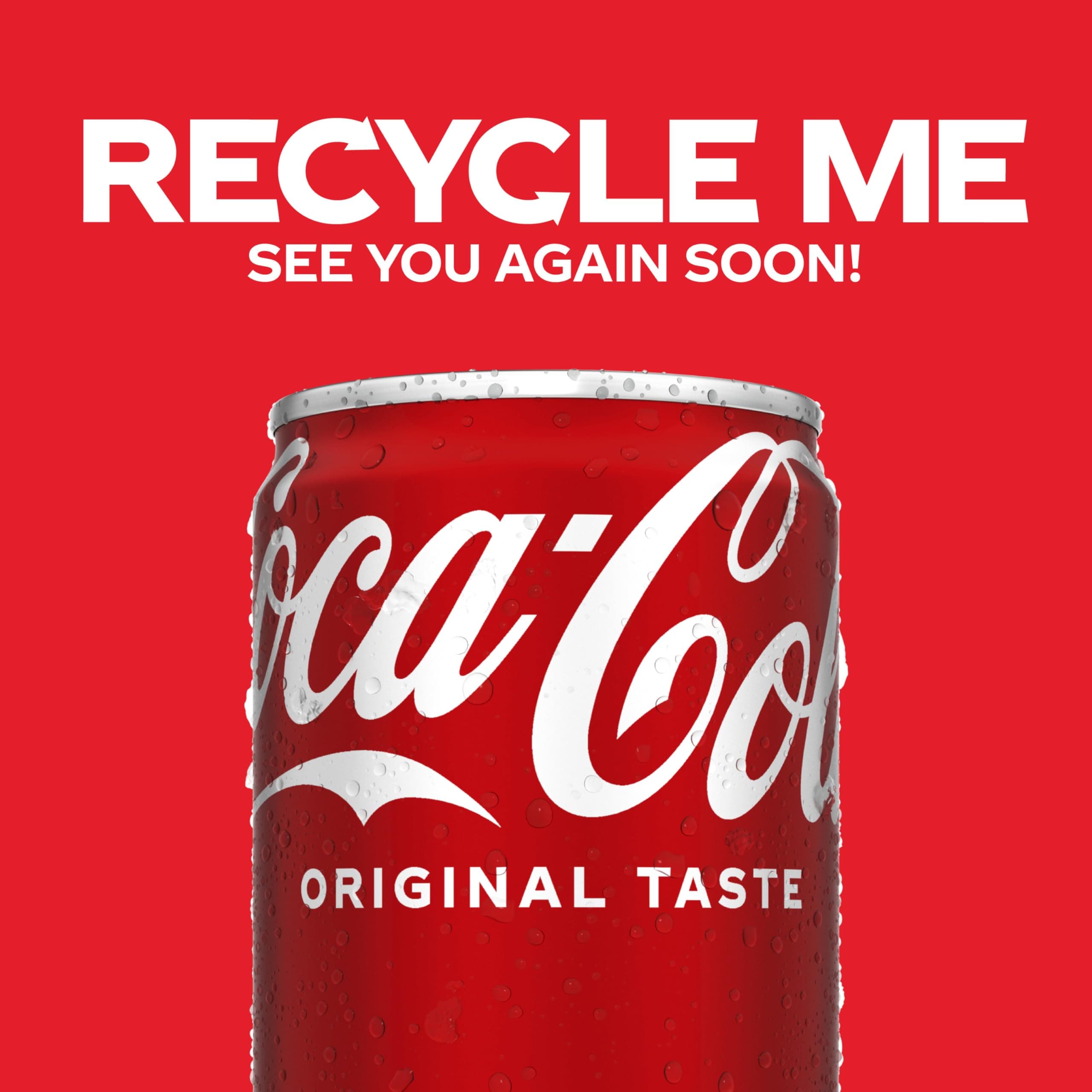 Coca-Cola Soda Soft Drink Fridge Pack Mini Cans, 7.5 fl oz, 10 Pack, view 12