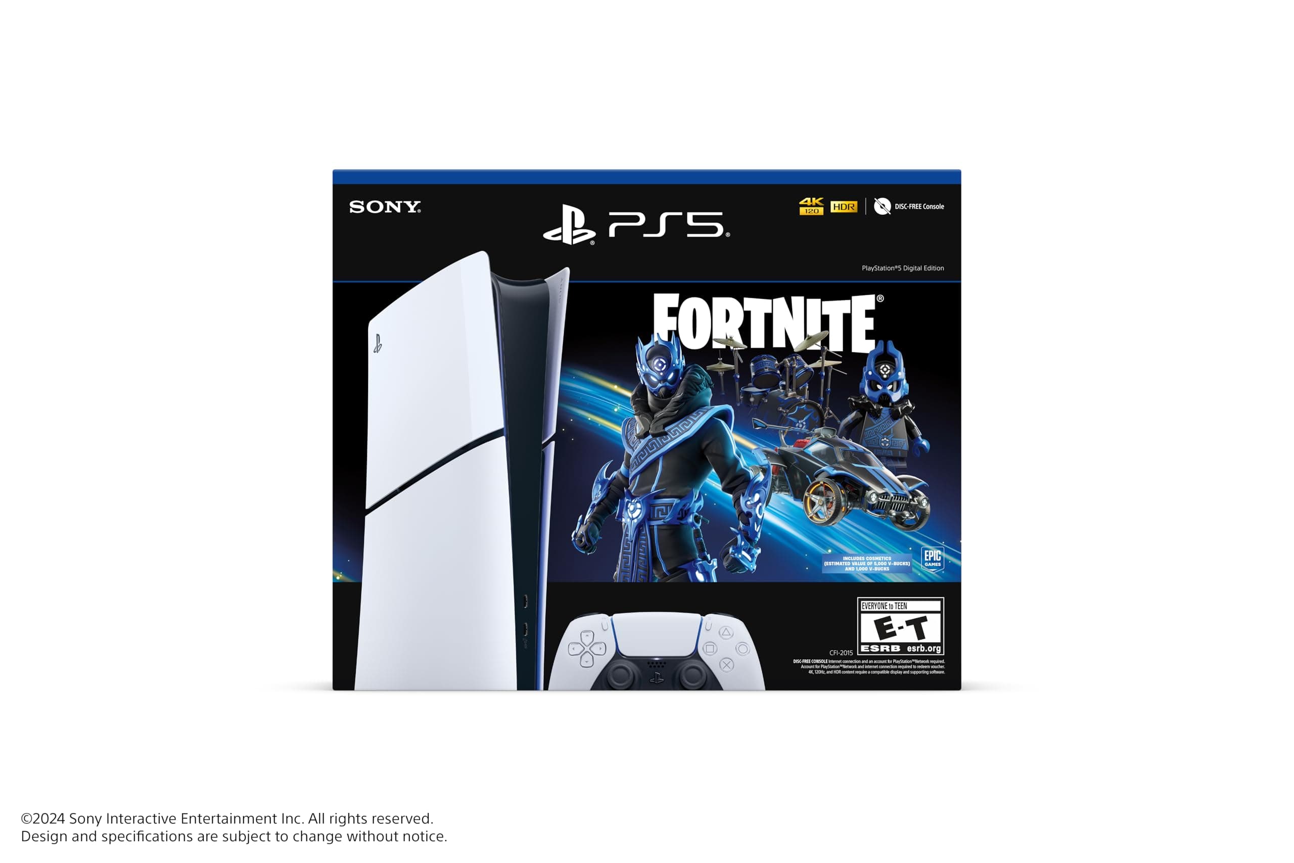 PlayStation PS5 Console - Fortnite Cobalt Star Digital Edition, view 2