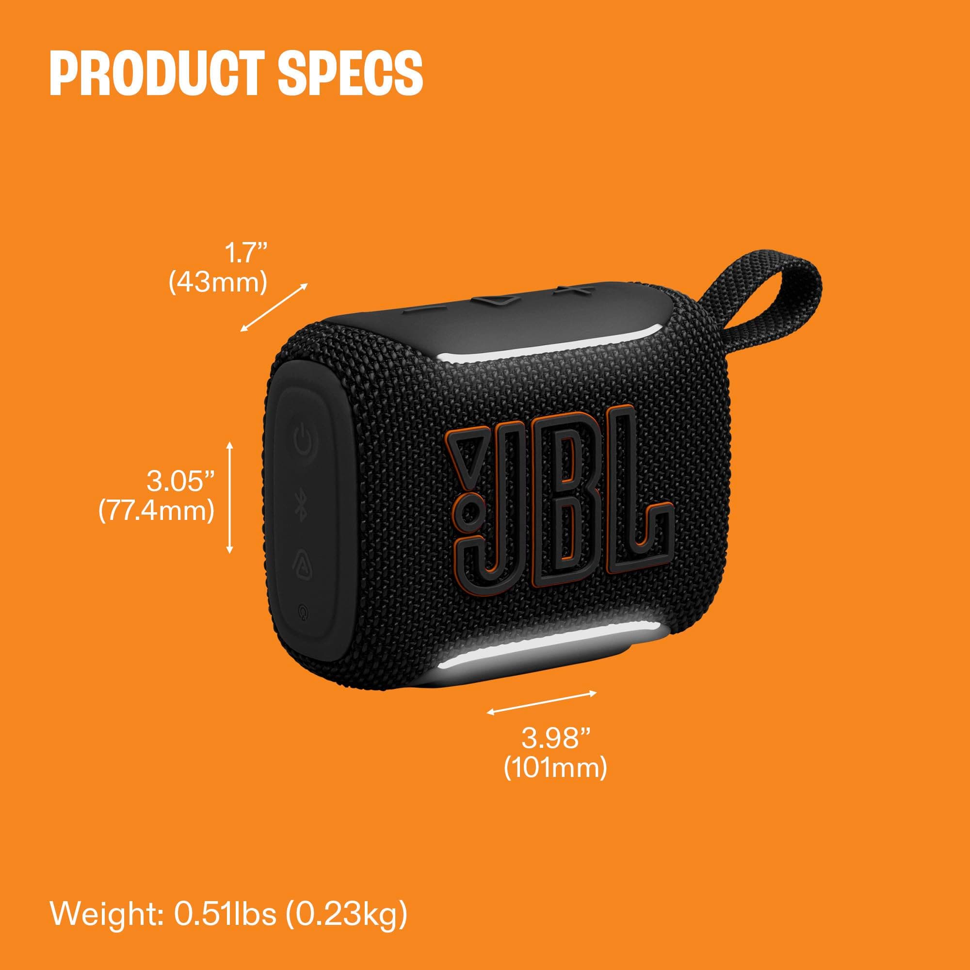 JBL Go 5 Portable Bluetooth Speaker, Waterproof and Dustproof - Black, view 5