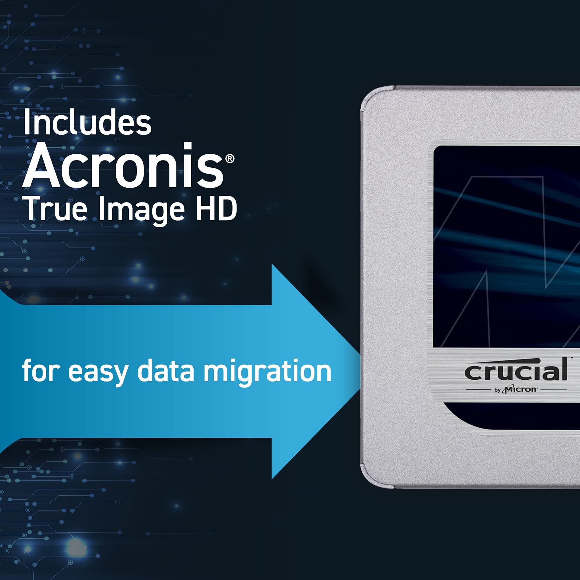 Crucial MX500 1TB 3D NAND SATA 2.5 Inch Internal SSD, up to 560MB/s - CT1000MX500SSD1, view 6