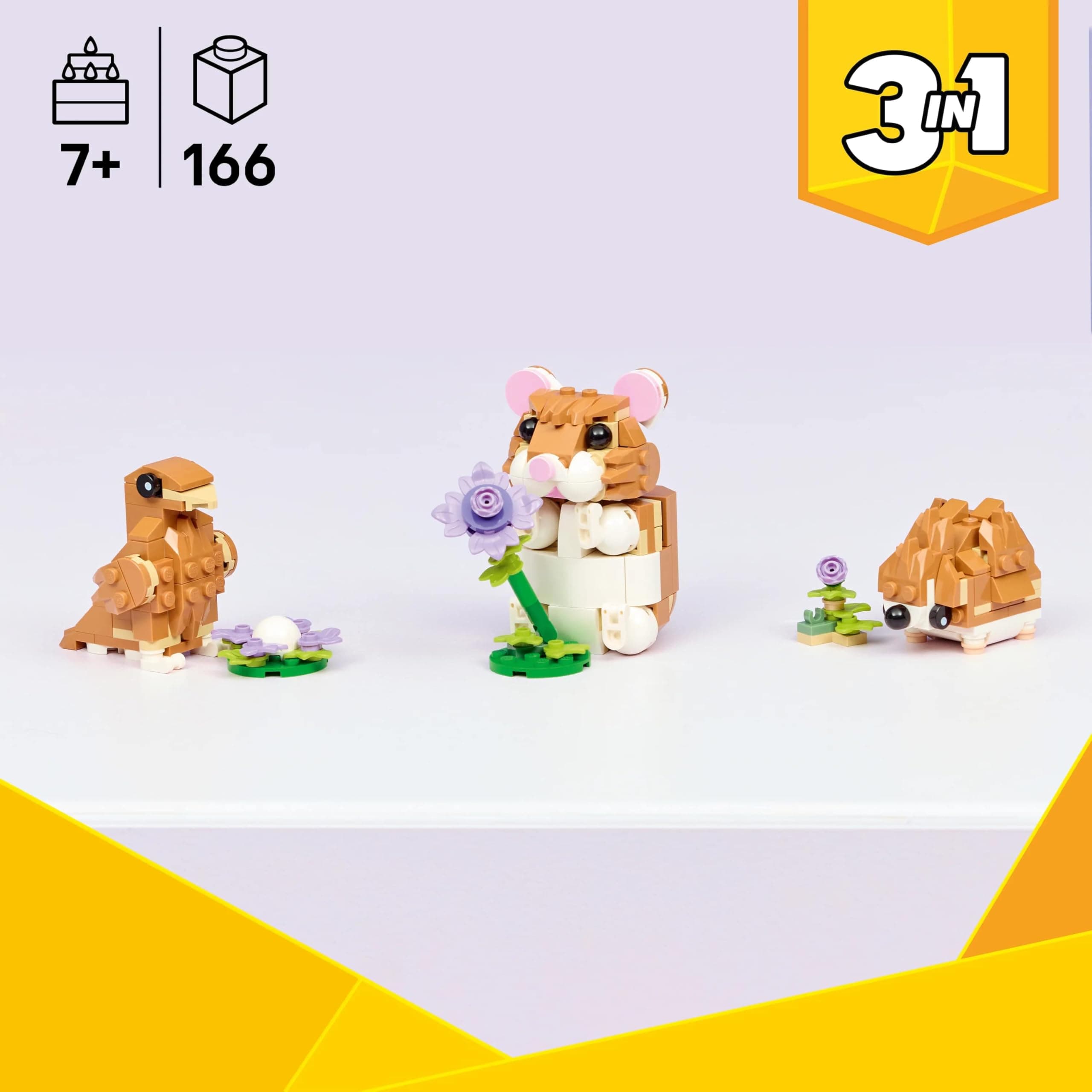Lego 31376 Creator Hamster Toy Birthday Present Blocks for Girls Boys Children 7 8 9 Years Old Elementary School Student Pretend Play Animal, view 3
