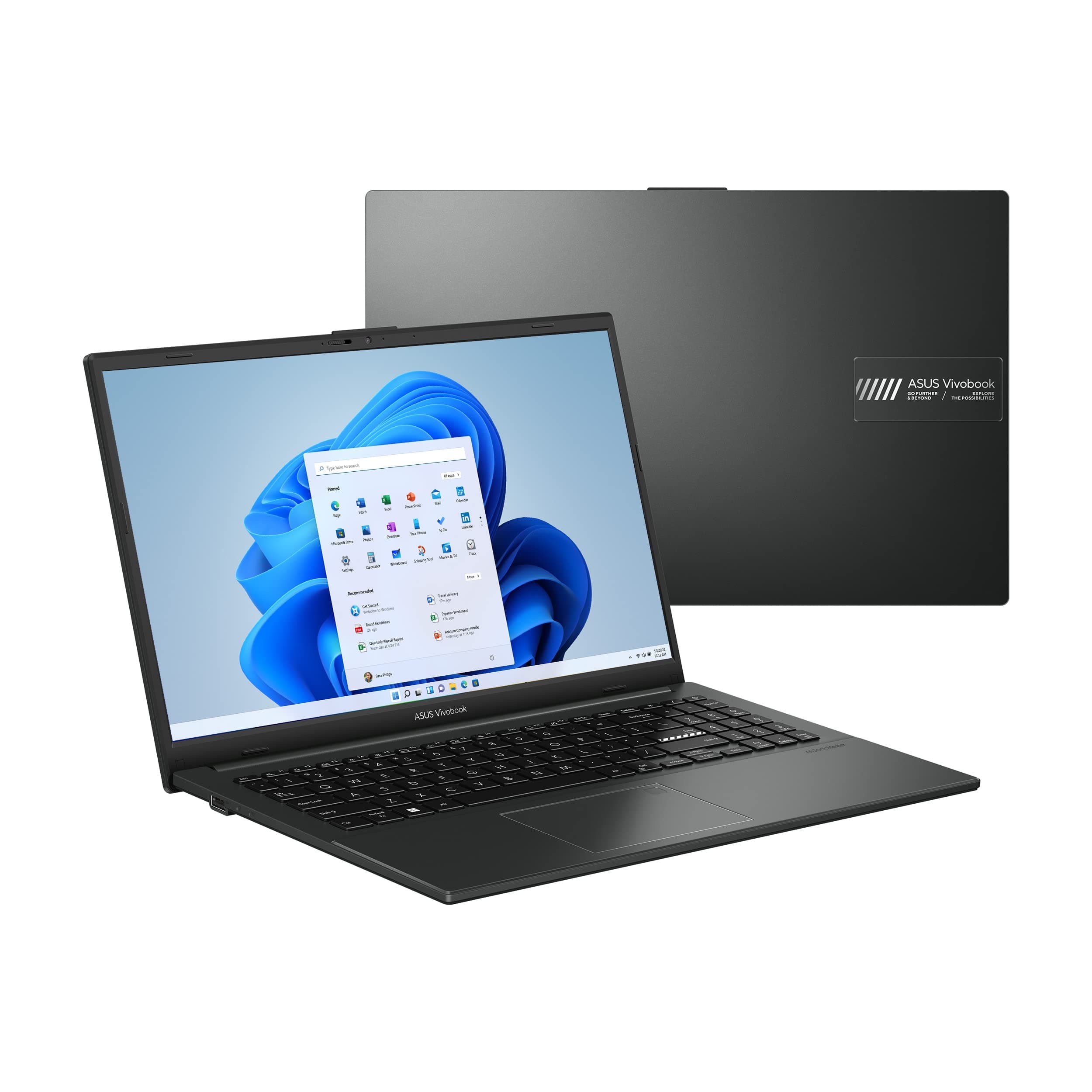 ASUS 2023 Vivobook Go 15 Laptop, 15.6" FHD Display, AMD Ryzen 5 7520U Processor, 8GB RAM, 512GB SSD, Windows 11 Home, Mixed Black, E1504FA-AS52, view 8