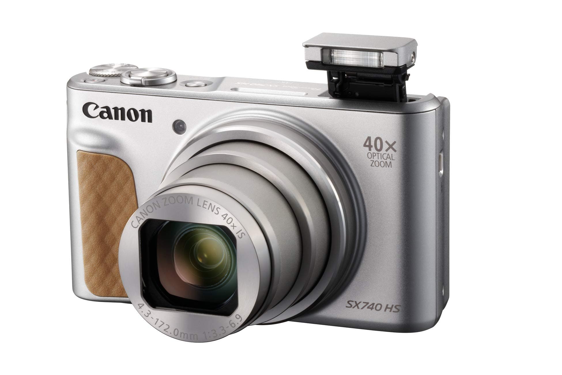 Canon PowerShot SX740 Digital Camera w/40x Optical Zoom & 3 Inch Tilt LCD - 4K Video, Wi-Fi, NFC, Bluetooth Enabled (Silver), view 2