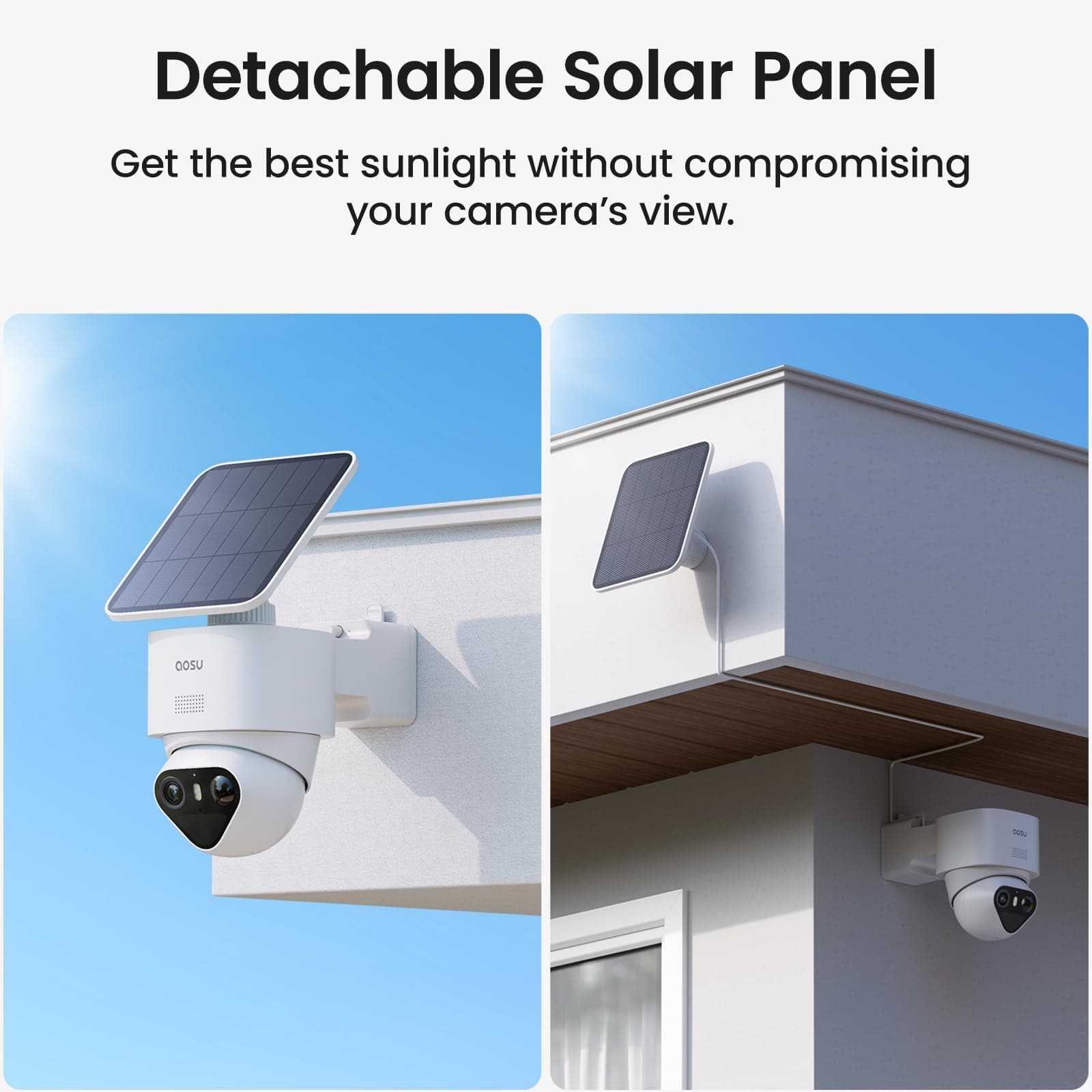 aosu T2 Ultra 4K Security Camera Wireless Outdoor, 360° AI Triple Detection, view 7