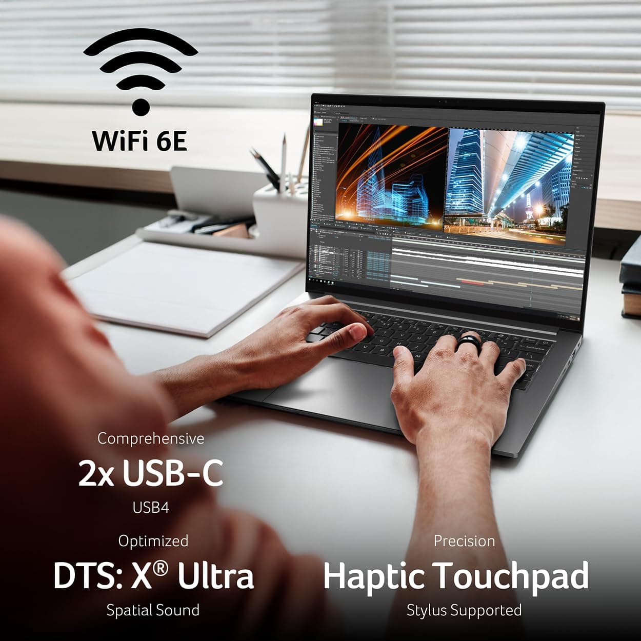 Acer Swift X 14 Laptop | 14.5" 3K OLED Gorilla Glass 120Hz Touch Display | Intel Core Ultra 7 Processor 255H | NVIDIA GeForce RTX 5050 | 16GB LPDDR5X | 1TB SSD | Haptic Touchpad | SFX14-73G-71XL, view 7