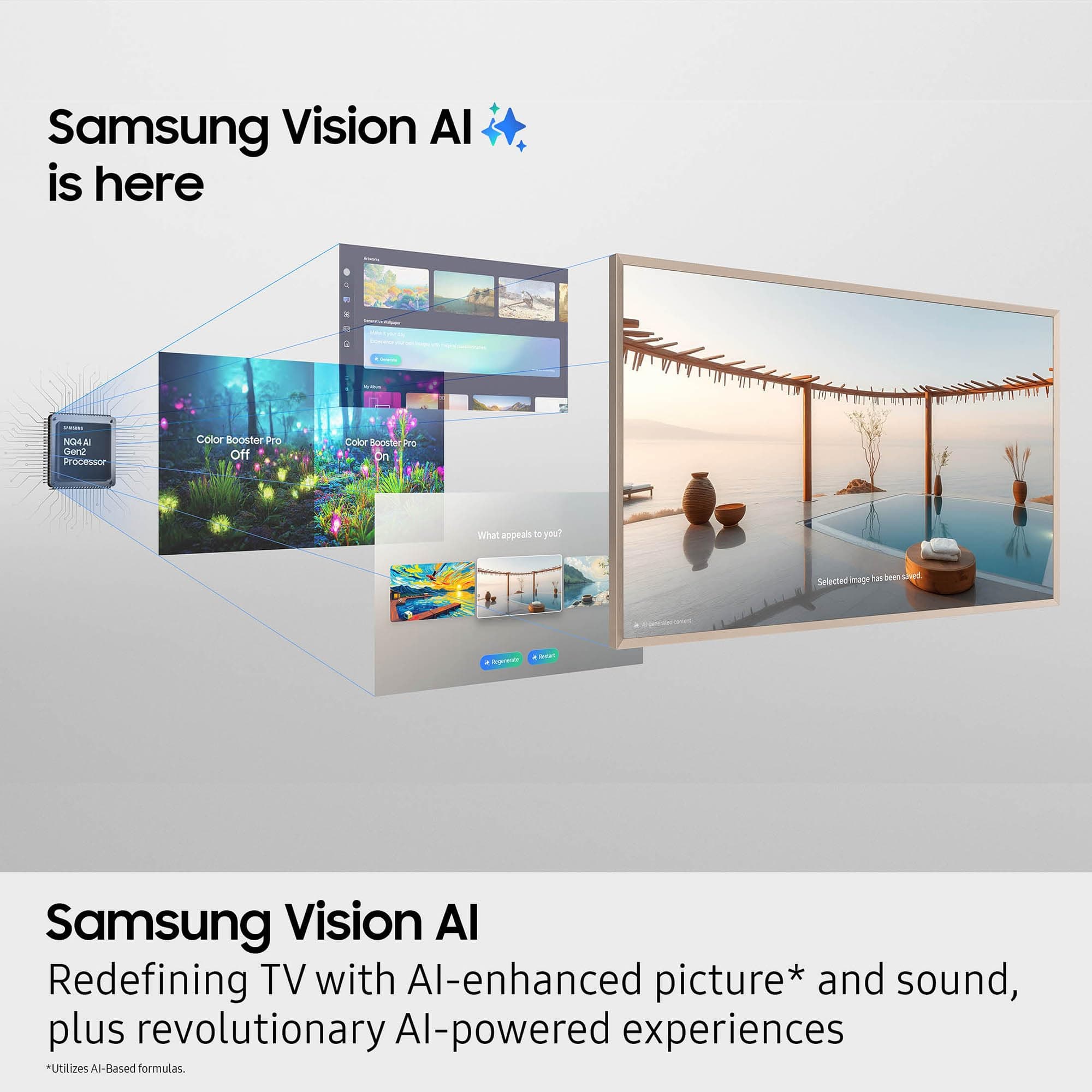 Samsung 55-Inch Class The Frame LS03F 4K QLED Smart TV (2025 Model) Slim Fit Wall Mount, Modern Frame Design, NQ4 AI Gen2 Processor, Art Mode, Artful Picture Quality, Samsung Vision AI, Alexa Built-in, view 12