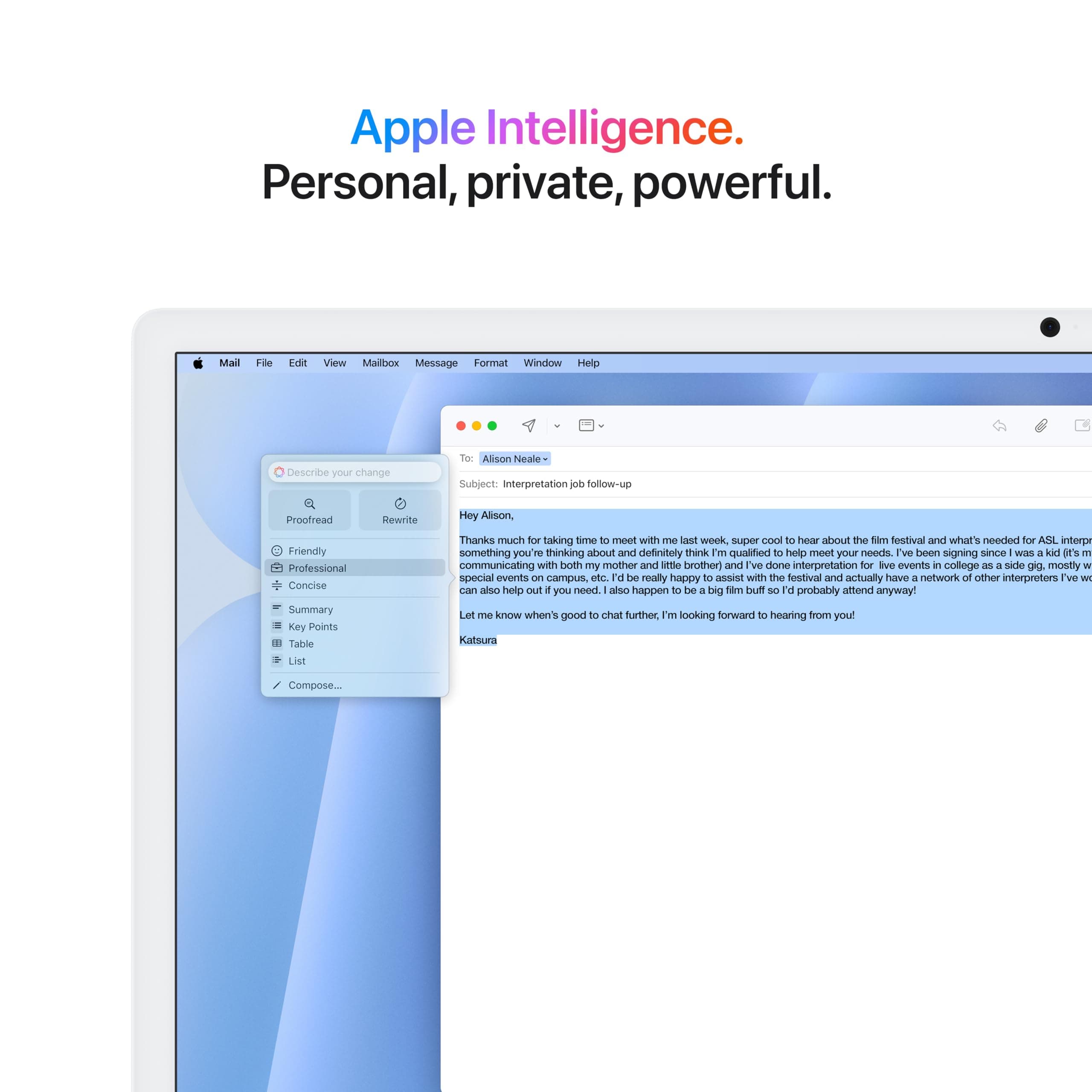 Apple 2024 iMac All-in-One Desktop Computer with M4 chip with 10-core CPU and 10-core GPU: Built for Apple Intelligence, 24-inch Retina Display, 16GB Unified Memory, 256GB SSD Storage; Blue, view 3