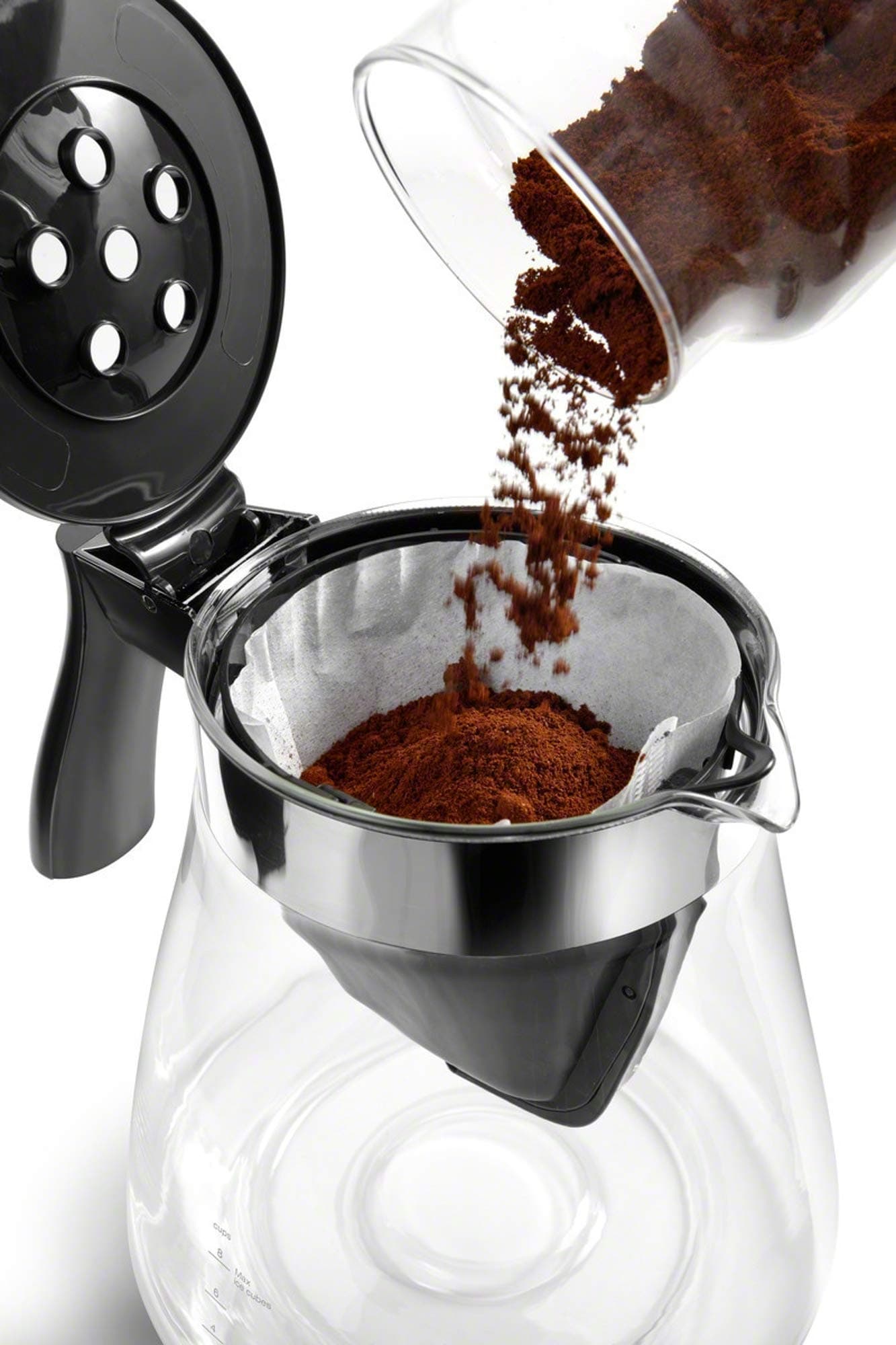 De'Longhi 3-in-1 Specialty Coffee Brewer, IcedCoffee Maker (Bold Cold Brew), Gourmet Pour Over, Premium Drip, SCA GoldenCup Certified, Glass Carafe, 8-Cup, ICM17270, view 4
