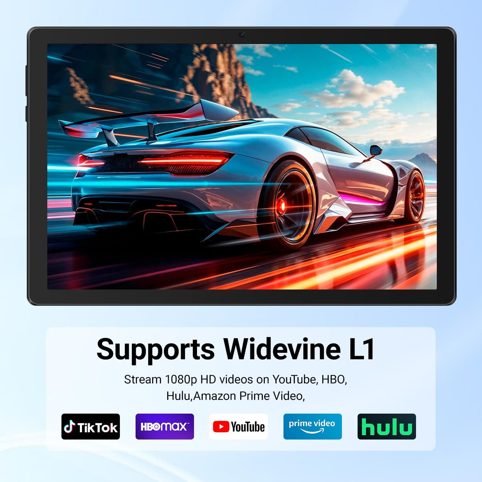 Jeazans Tablet, 10.1" Android 16 Tablet, 24GB RAM 64GB ROM 1TB Expand, 6000mAh Battery, Dual 5MP+8MP Camera, 1280x800 IPS HD Touchscreen, Widevine L1, Wi-Fi 6 BT 5.4 GMS Certified, Face Unlock, view 4
