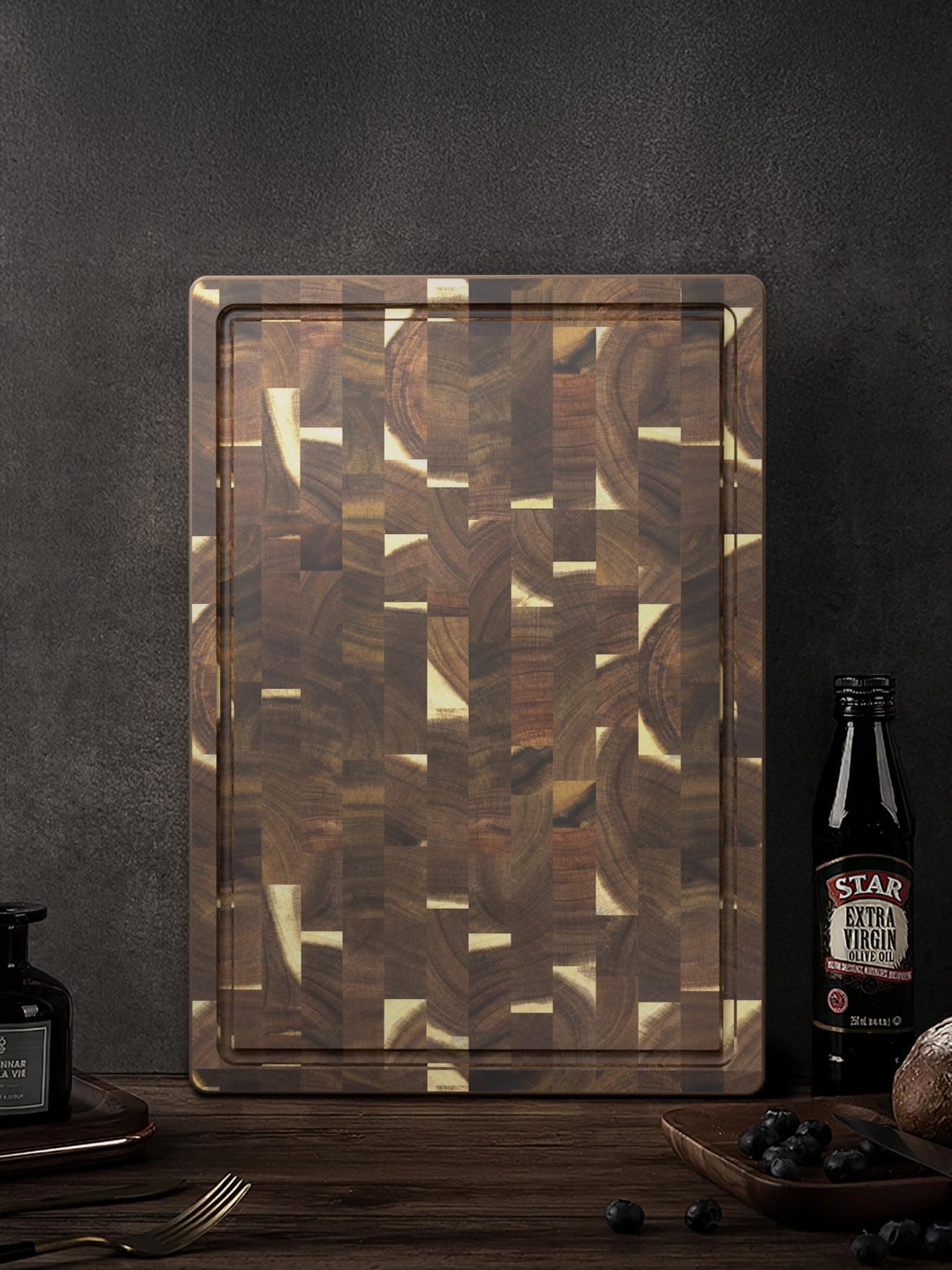 HOSHANHO 3 Packs Cutting Board Set, Extra Large Acacia Wood Cutting Boards, view 8