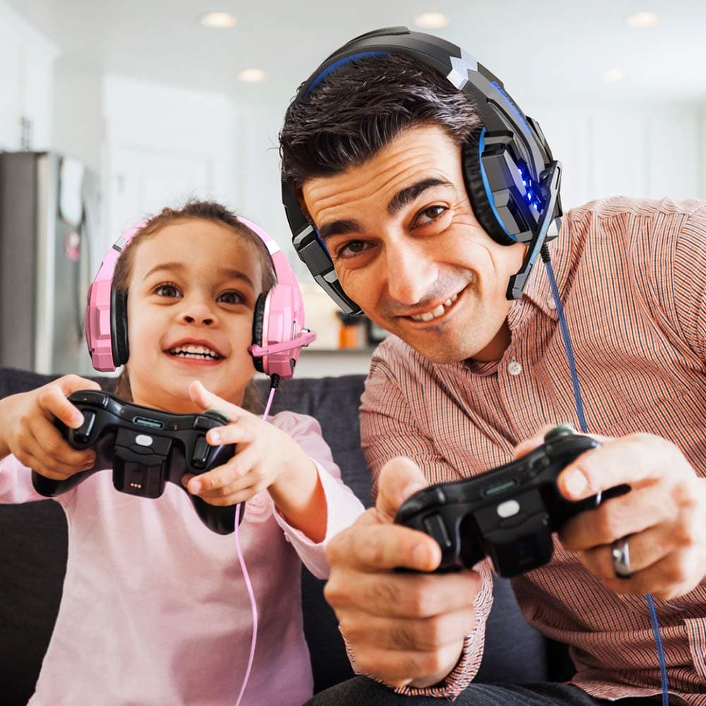 BENGOO G9000 Stereo Gaming Headset for PS4 PC Xbox One PS5 Controller, Noise Cancelling Over Ear Headphones with Mic, LED Light, 7.1 Surround Sound, Soft Memory Earmuffs for Nintendo Xbox Series X|S, view 8