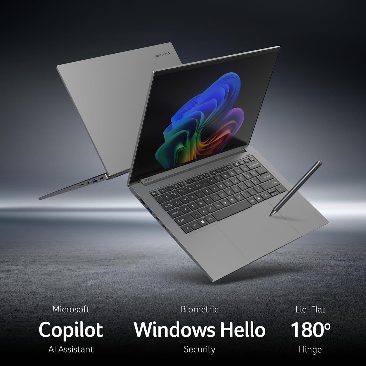 Acer Swift X 14 Laptop | 14.5" 3K OLED Gorilla Glass 120Hz Touch Display | Intel Core Ultra 7 Processor 255H | NVIDIA GeForce RTX 5050 | 16GB LPDDR5X | 1TB SSD | Haptic Touchpad | SFX14-73G-71XL, view 6